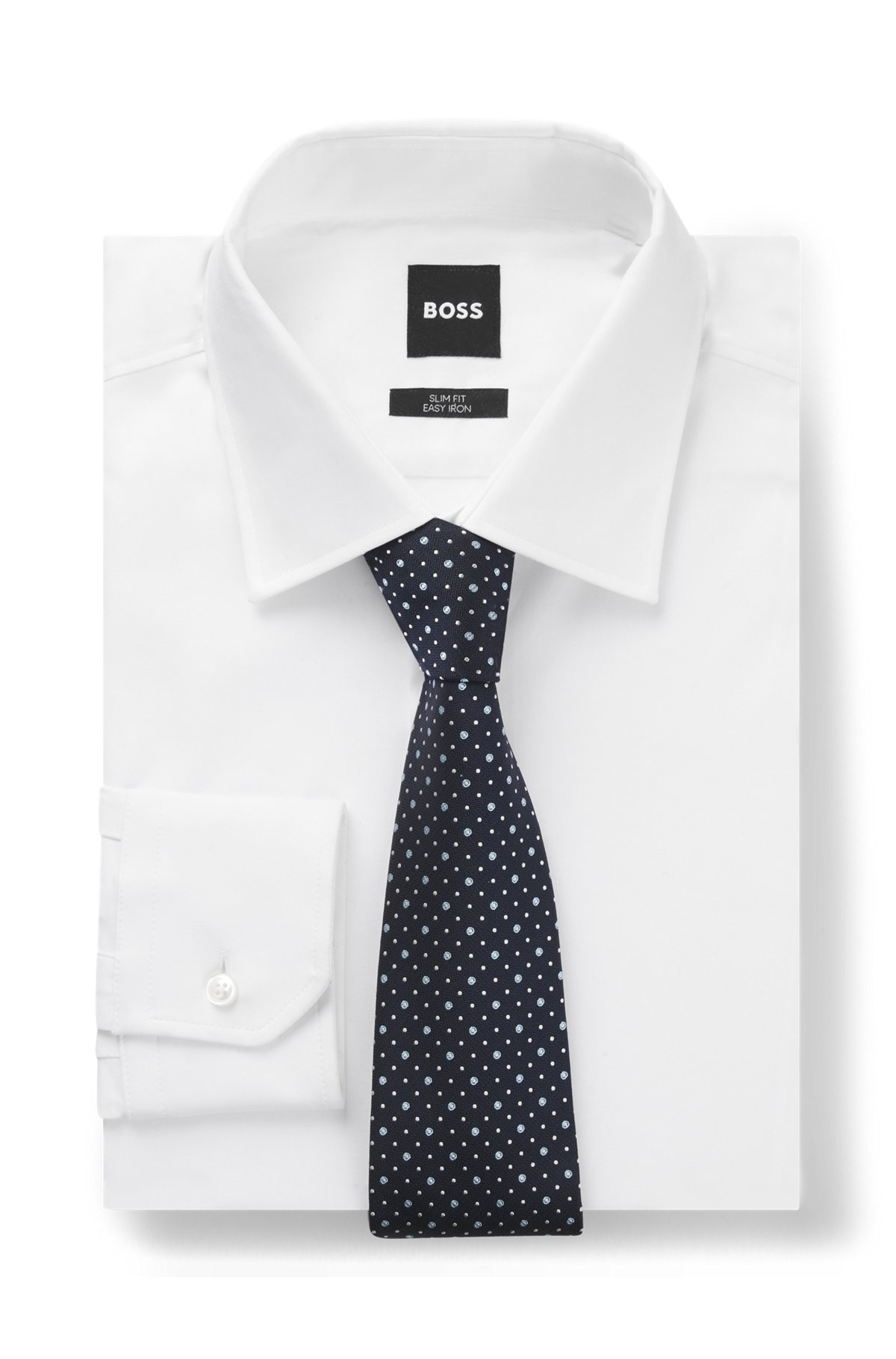 SILK-BLEND TIE WITH DOT MOTIF - 3