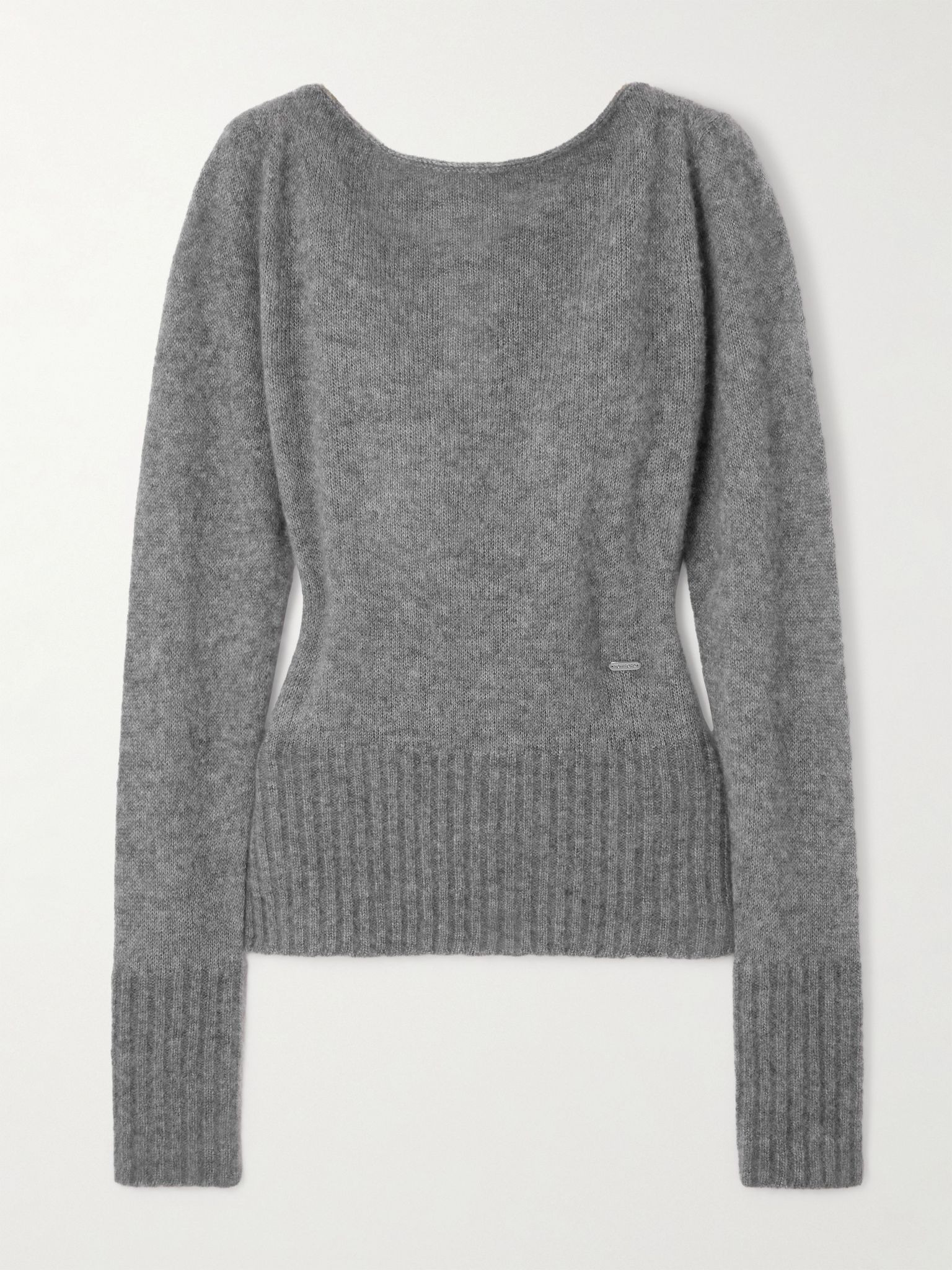 Cashmere and silk-blend sweater Gray - 1