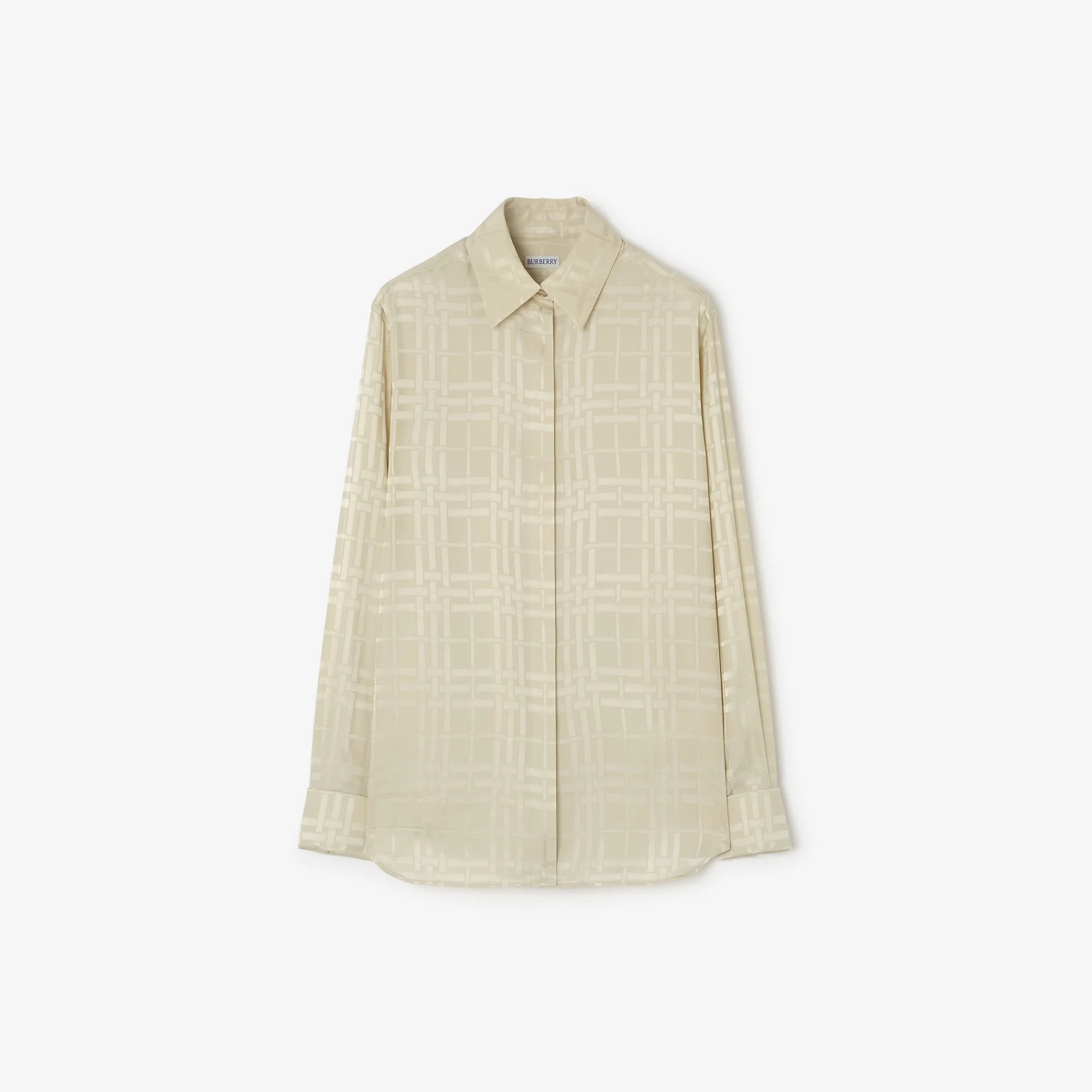 Classic Fit Check Silk Shirt - 1