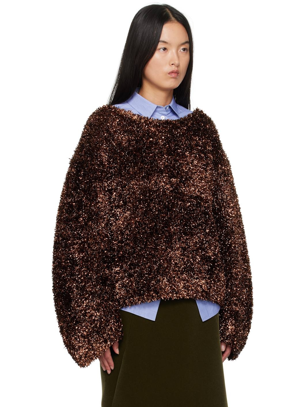 Brown Tinsel Sweater - 2
