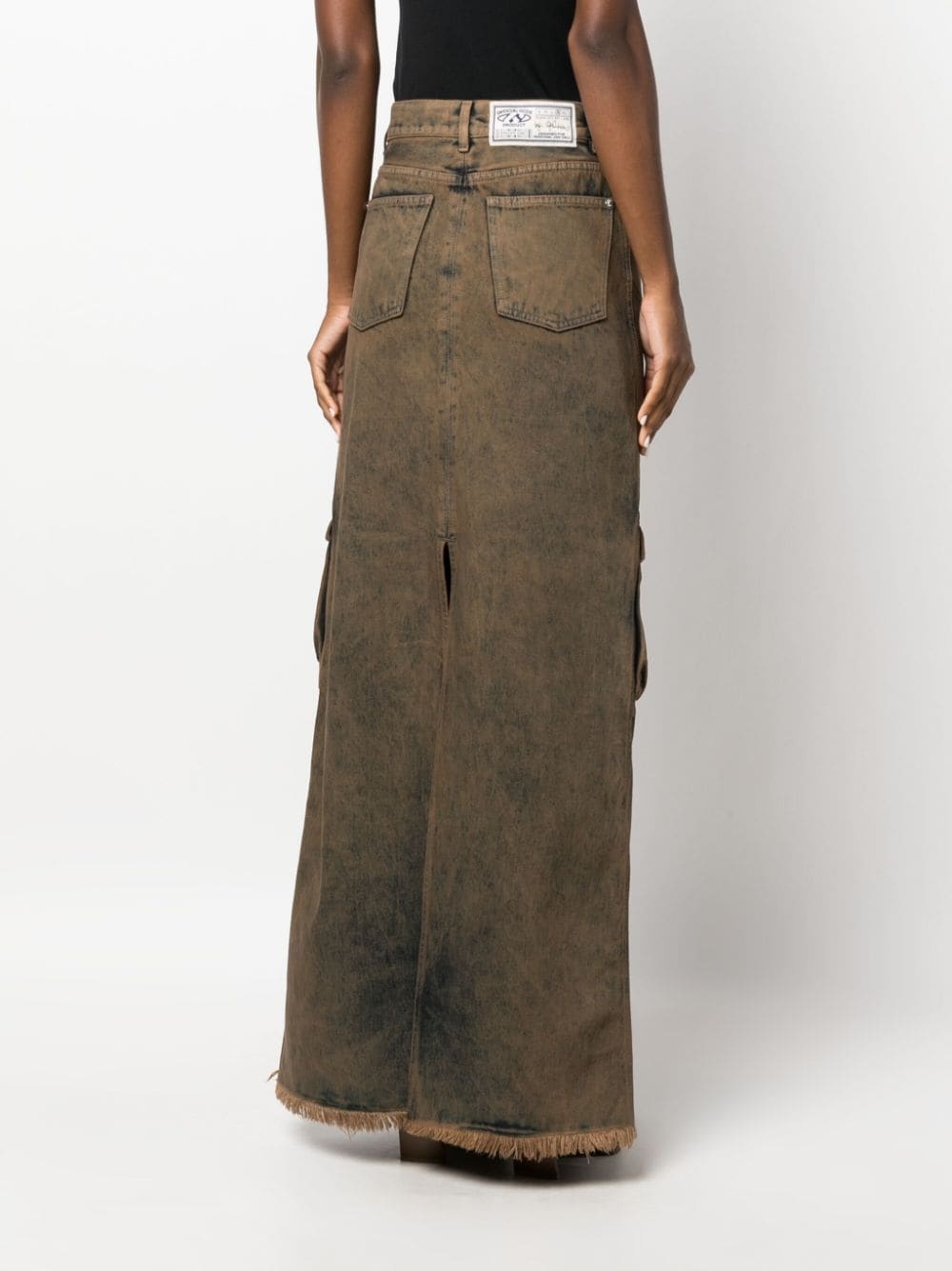 maxi denim cargo skirt - 4