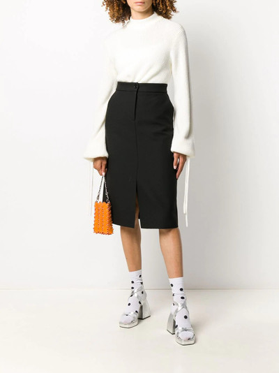 MSGM slit-detail pencil skirt outlook