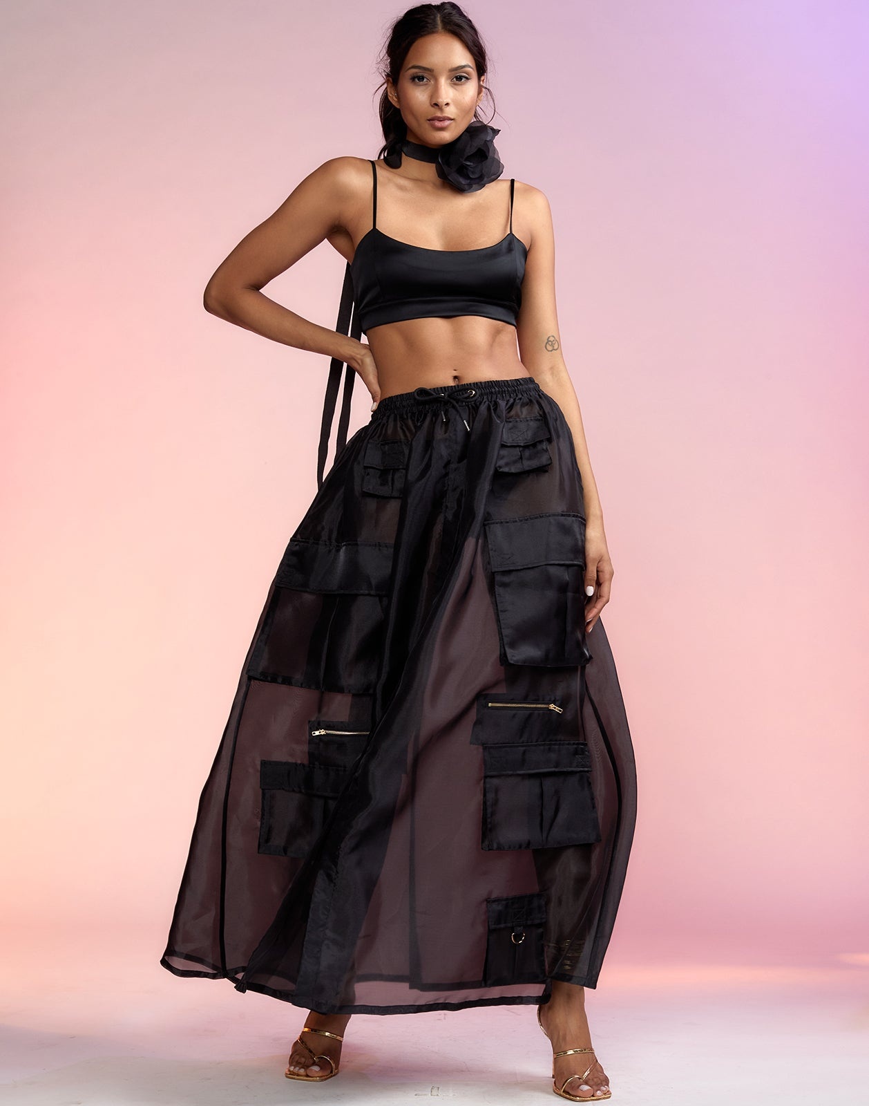 Organza Cargo Skirt - 4
