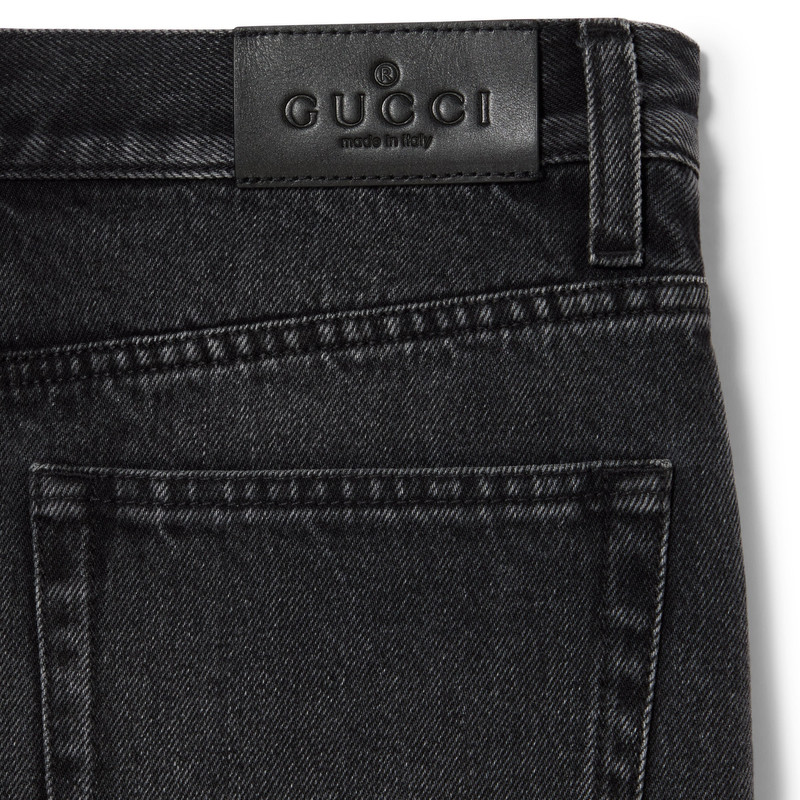 Cotton denim shorts with Horsebit 5