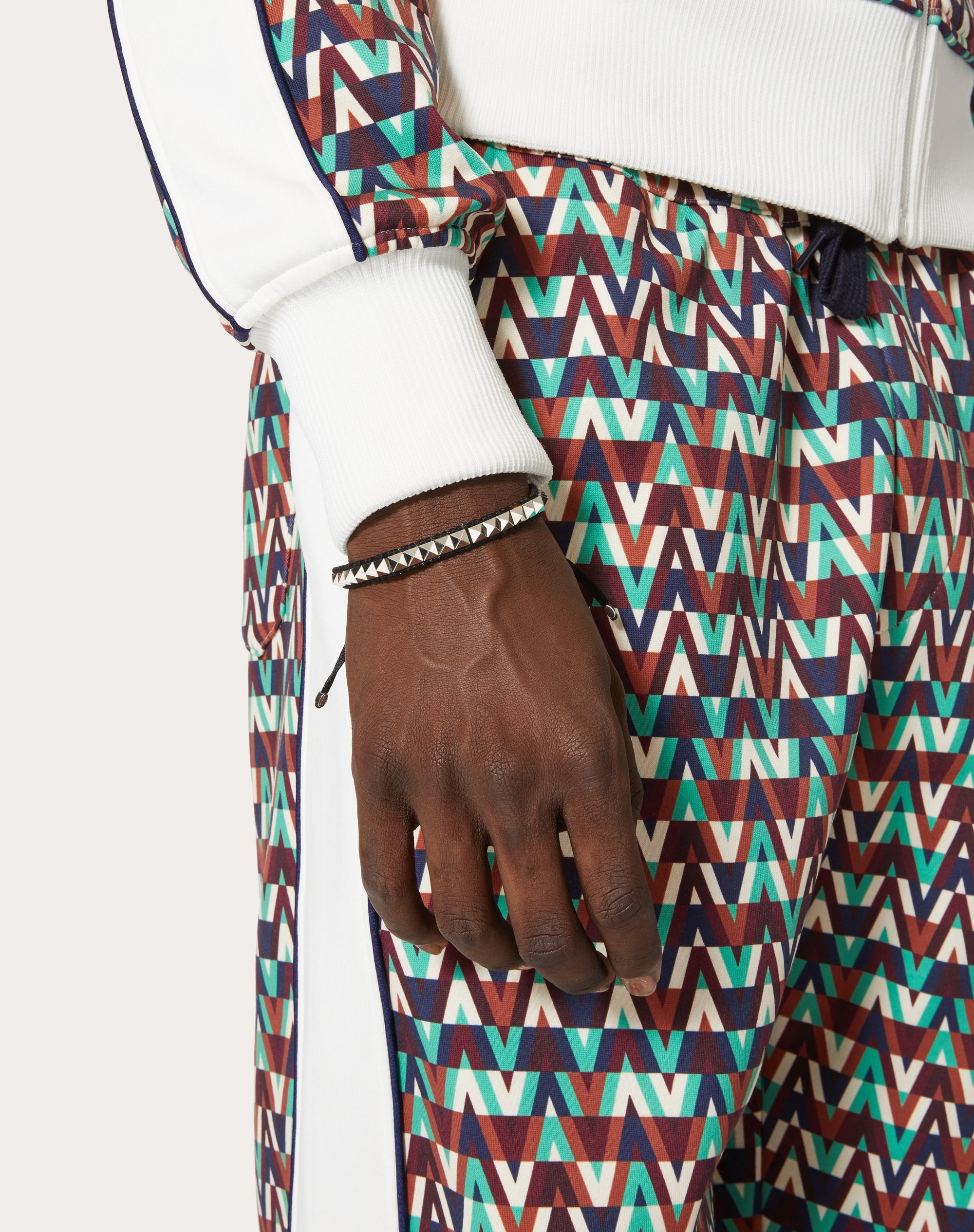COTTON AND METAL VALENTINO COLOR SIGN BRACELET - 5
