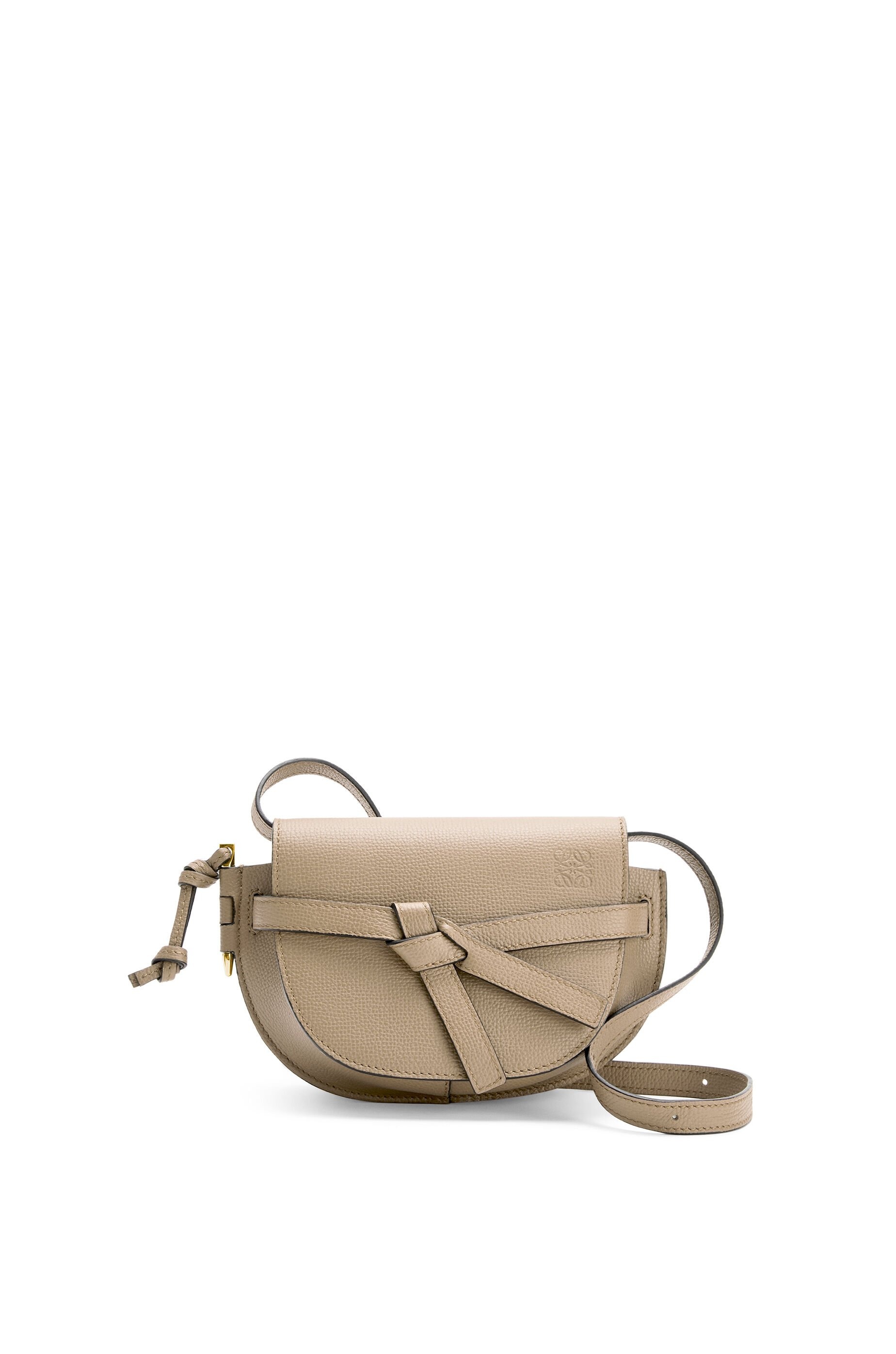 Mini Gate dual bag in pebble grain calfskin - 9