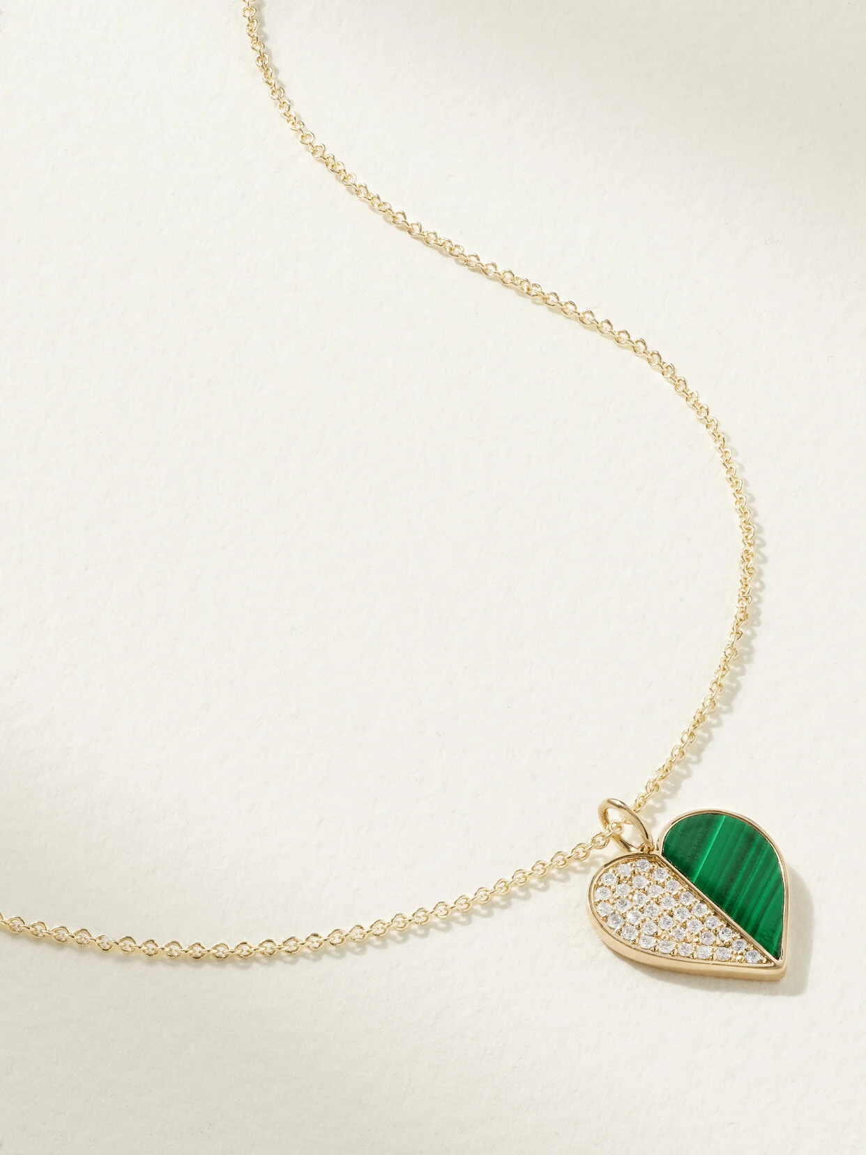 14-karat Gold, Malachite And Diamond Necklace - 1
