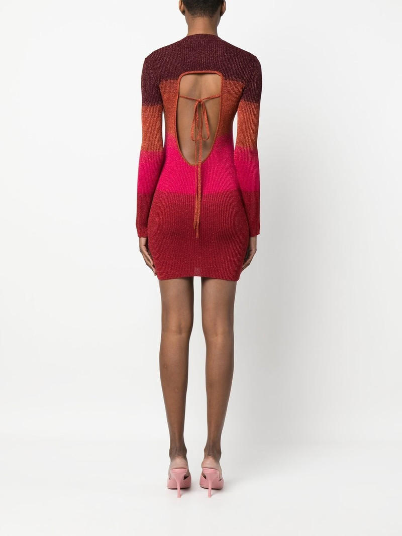 wide-stripe-pattern mini dress 4