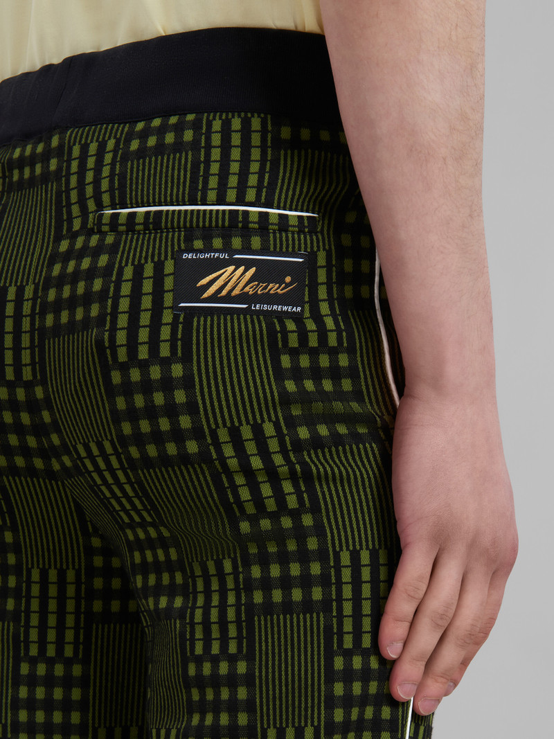 GREEN JERSEY TROUSERS WITH CHECKS AND STRIPES 4