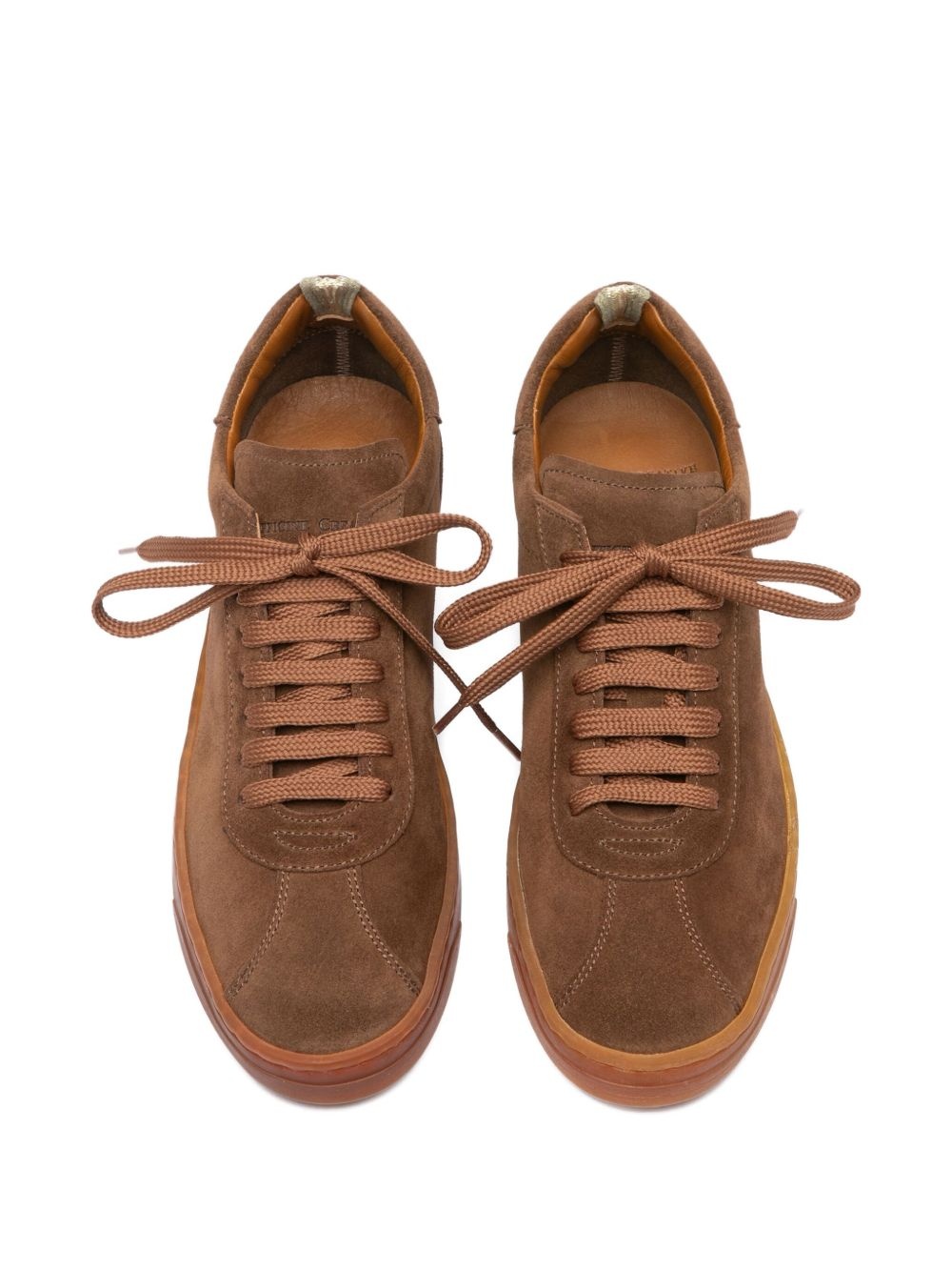 lace-up suede trainers - 3