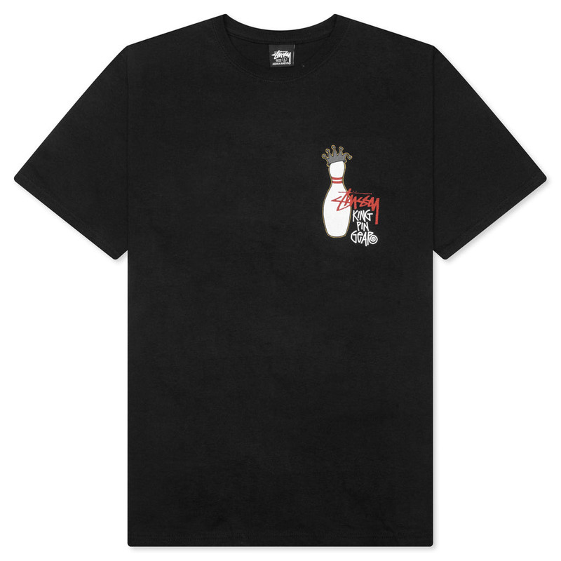 KINGPIN PIGMENT DYED TEE - BLACK - 1
