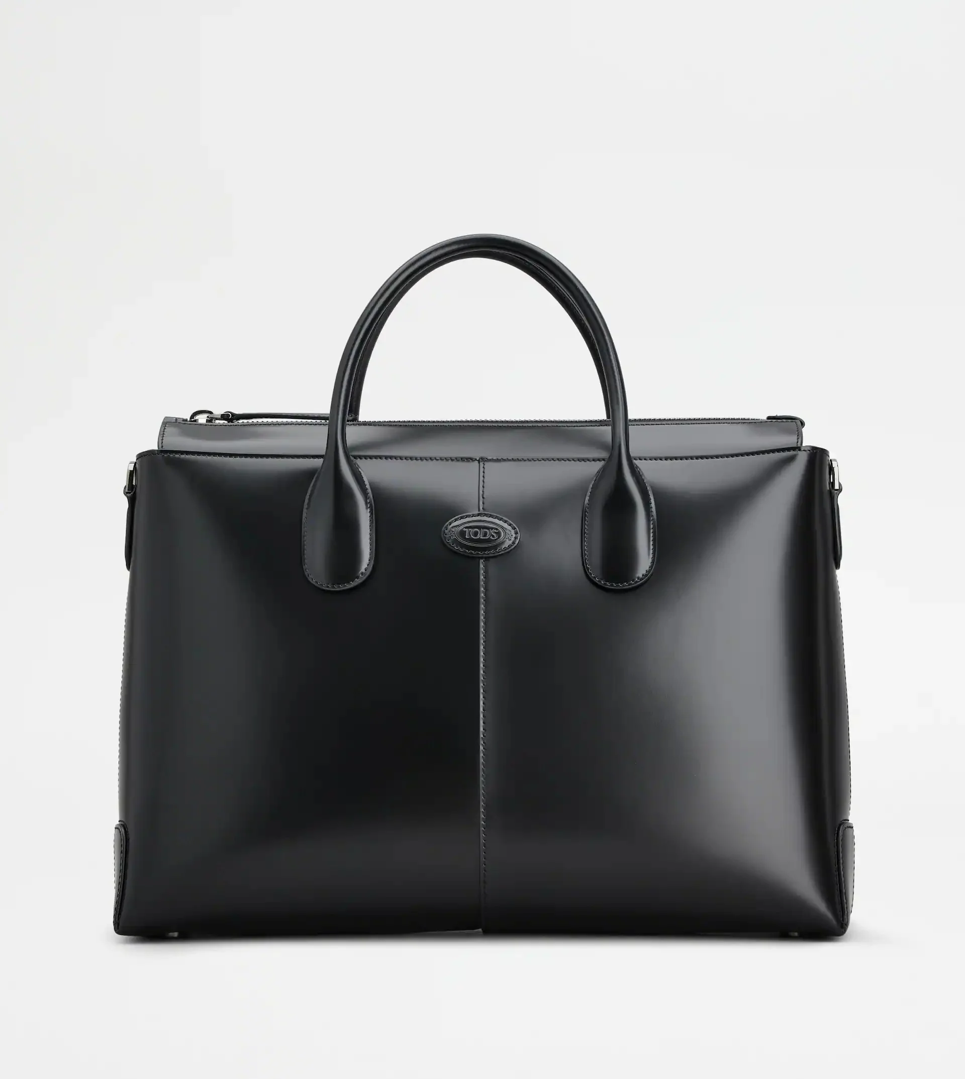 TOD'S DI BAG BRIEFCASE IN LEATHER MEDIUM - BLACK - 1