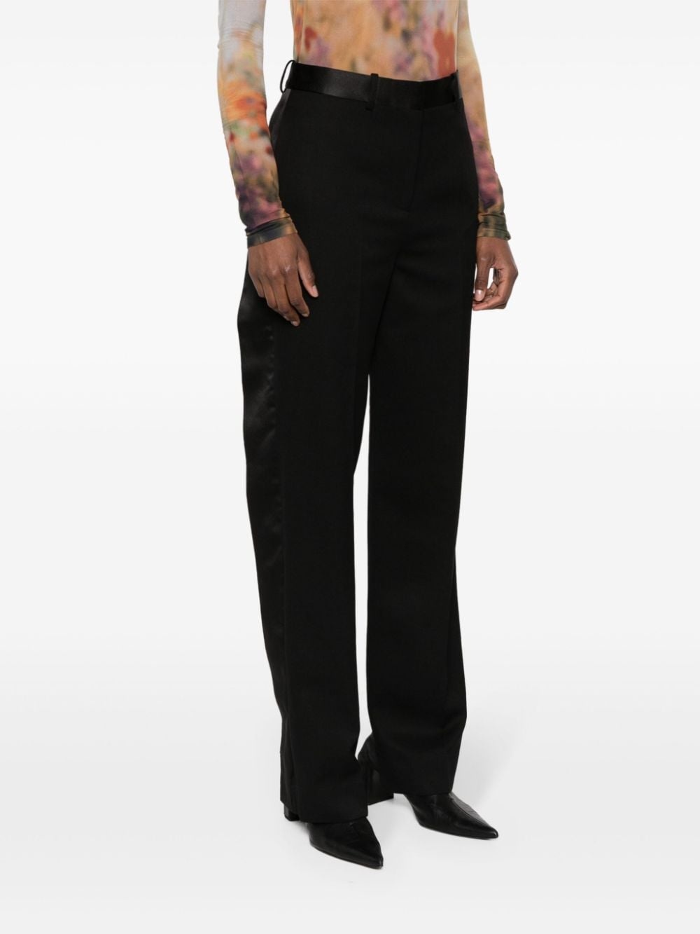 high-waist straight-leg trousers - 3