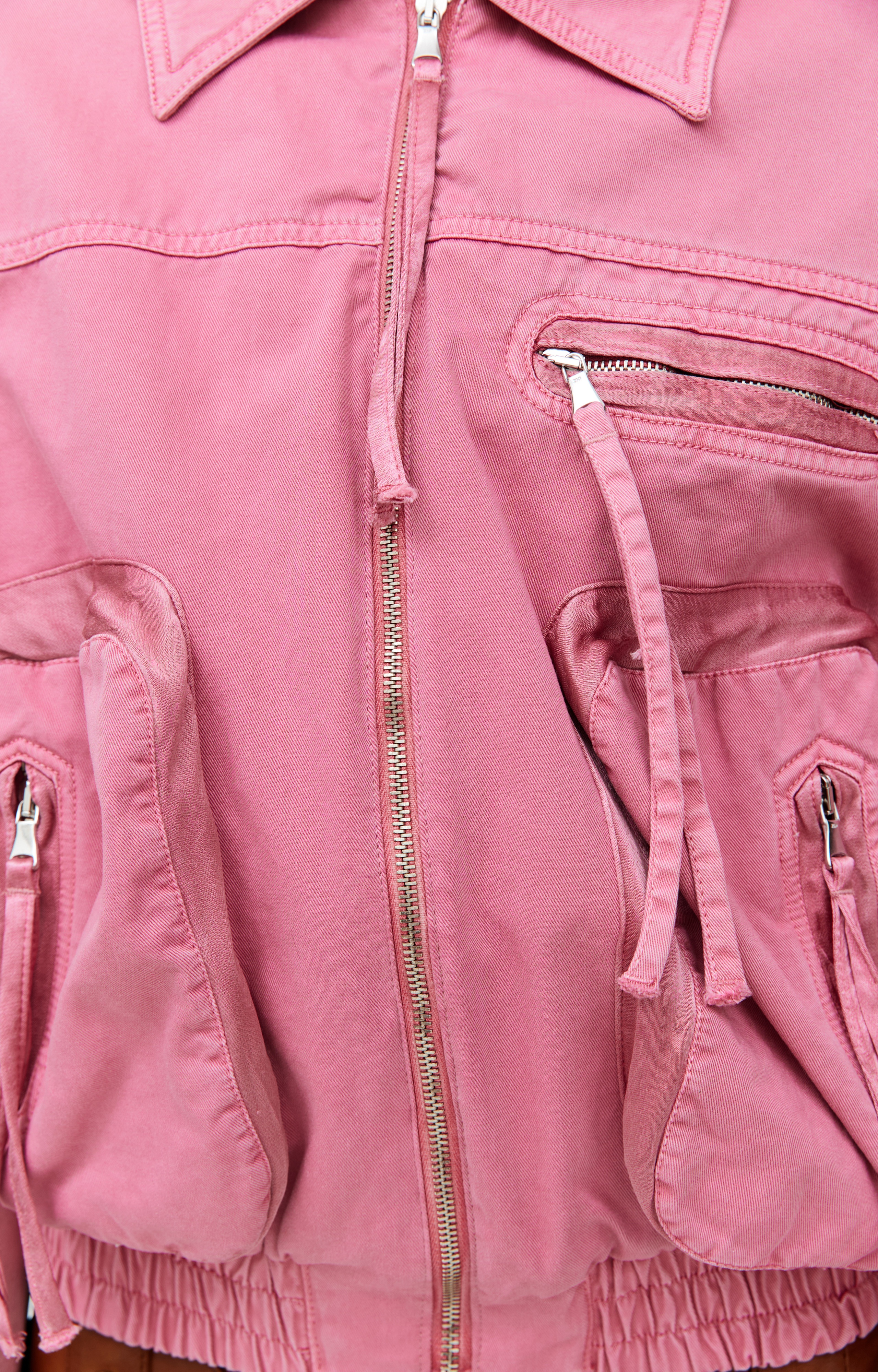 PINK PADDED BOMBER JACKET - 6