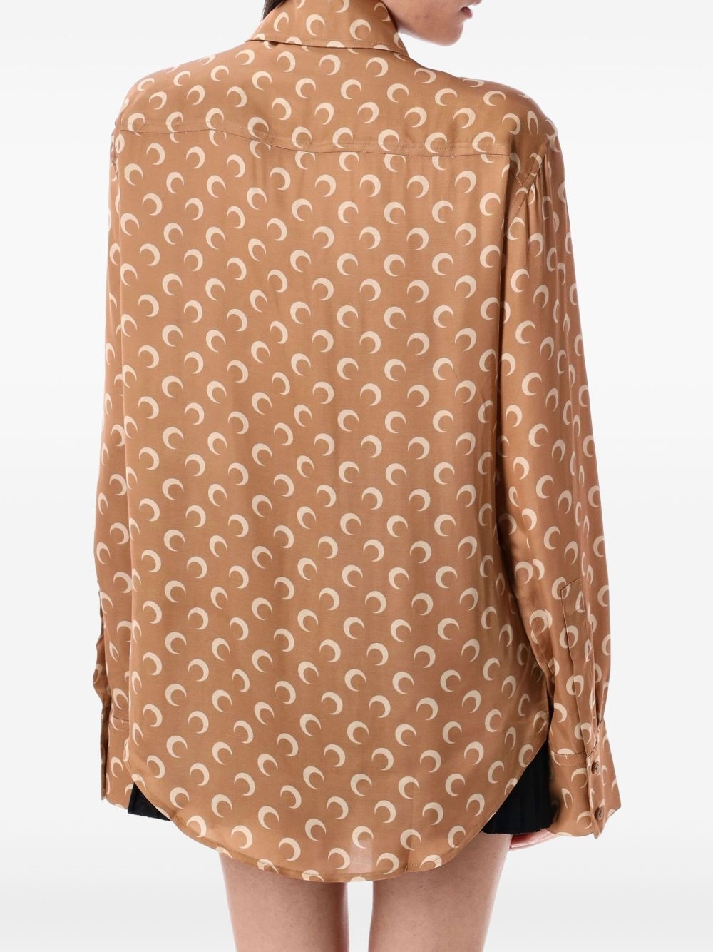crescent moon-print shirt - 3