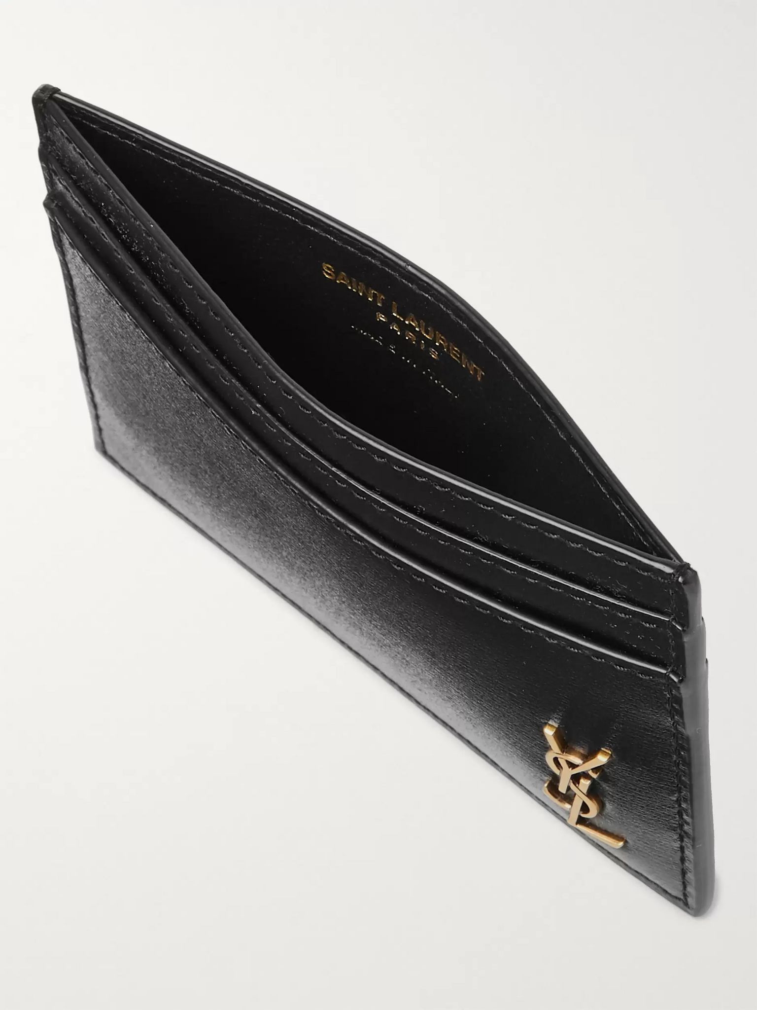 Logo-Appliquéd Leather Cardholder Black - 4