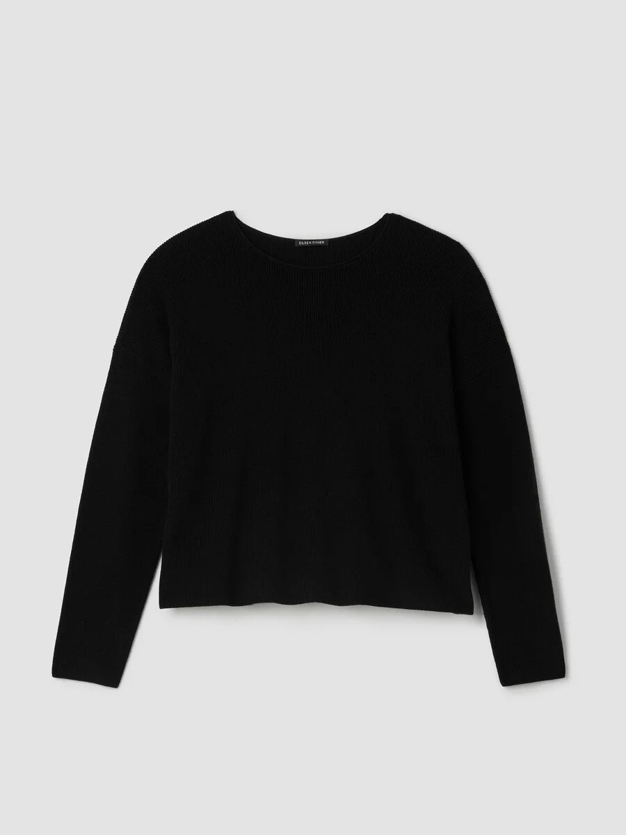 Merino Crew Neck Top in Regenerative Wool - 1
