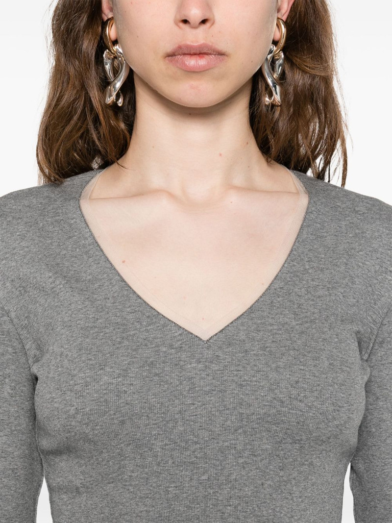 v-neck long-sleeve sweater 5