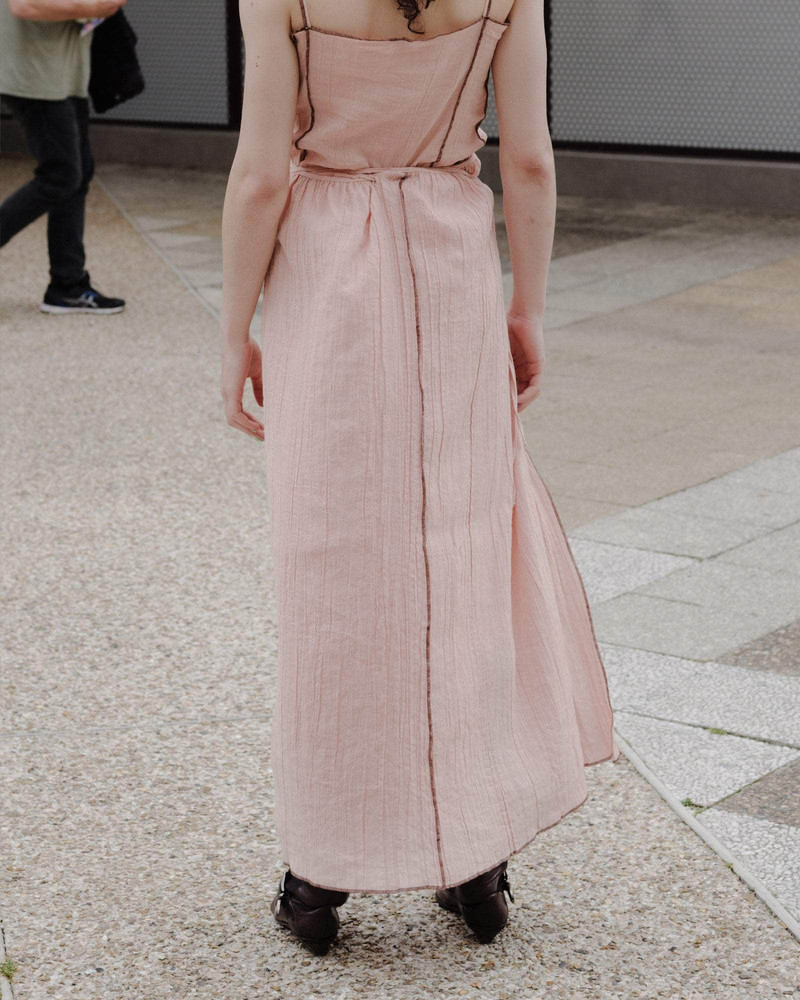 BASERANGE Shok Wrap Skirt - Crinkle Linen outlook