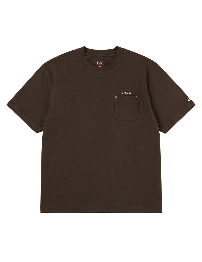 EVISU Japanese Logo Embroidery Pocket T-shirt outlook
