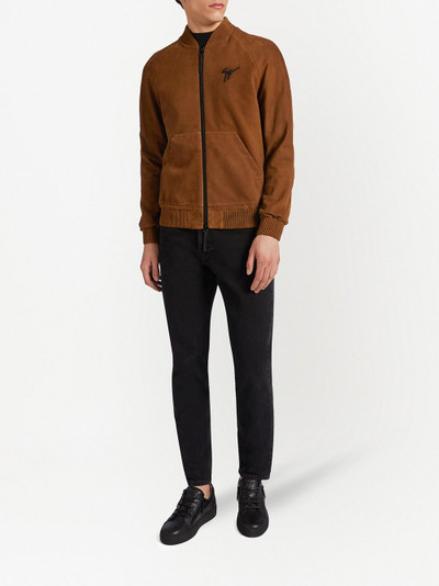 Giuseppe Zanotti suede bomber jacket outlook