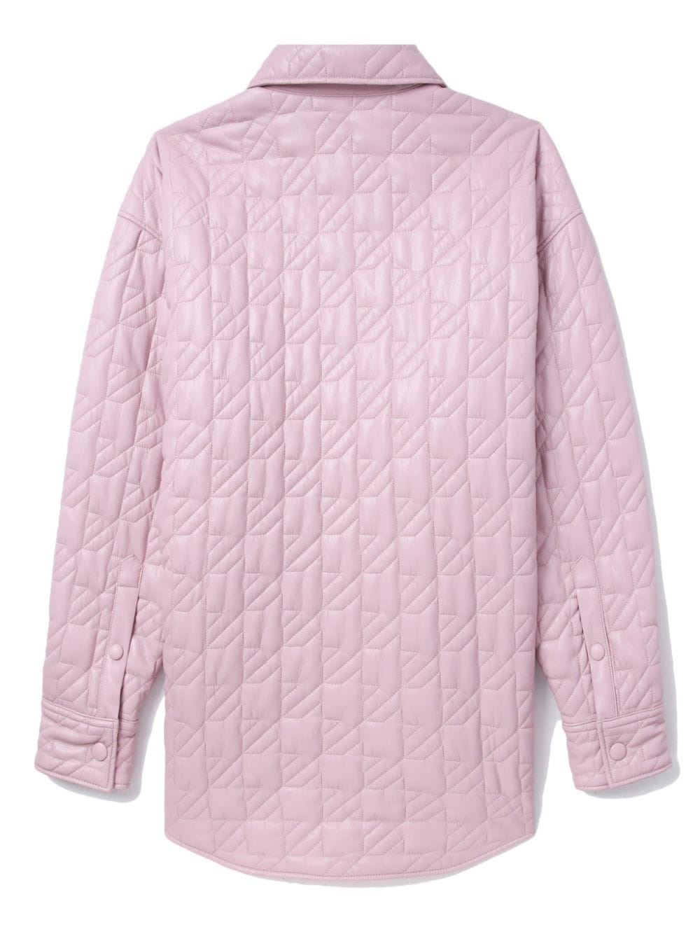 classic-collar diamond-quilting jacket - 6