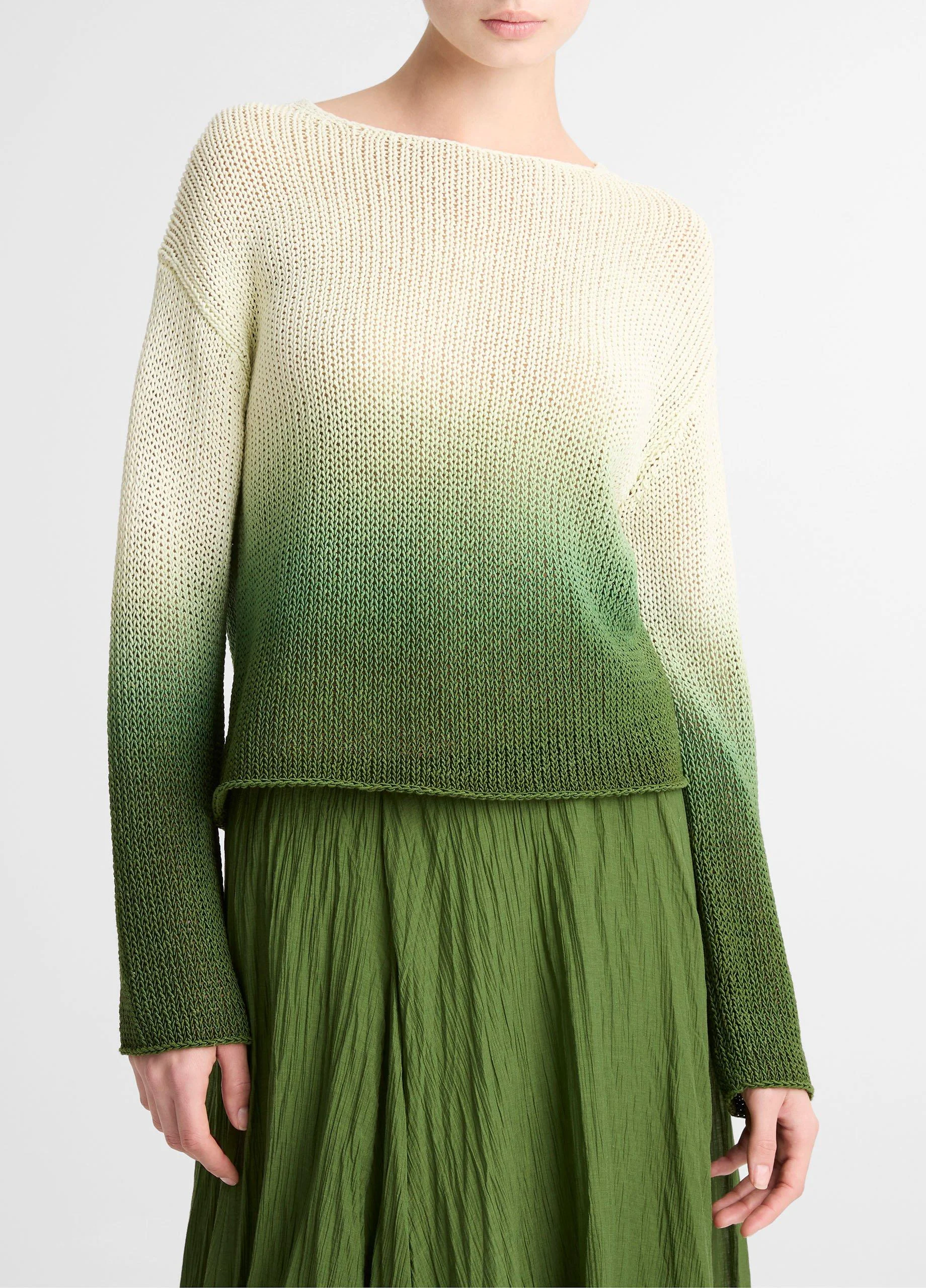 Dip-Dye Italian Coated Cotton-Blend Sweater - 1