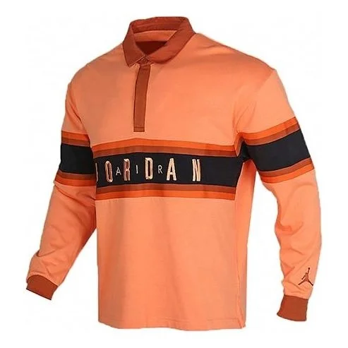 Air Jordan Casual Long Sleeves Polo Shirt Orange BQ5670-854 - 1