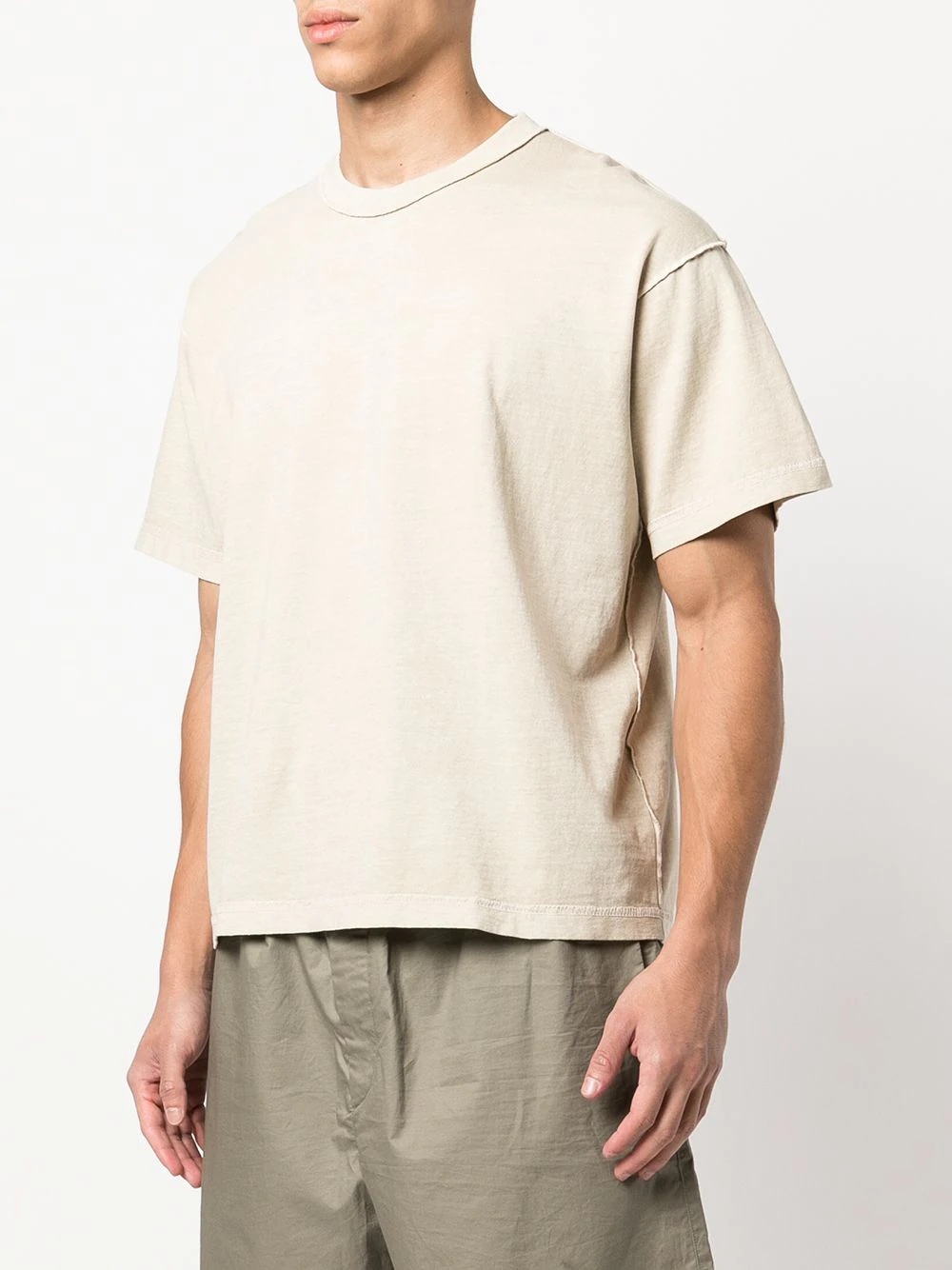 reverse cropped cotton T-shirt - 3