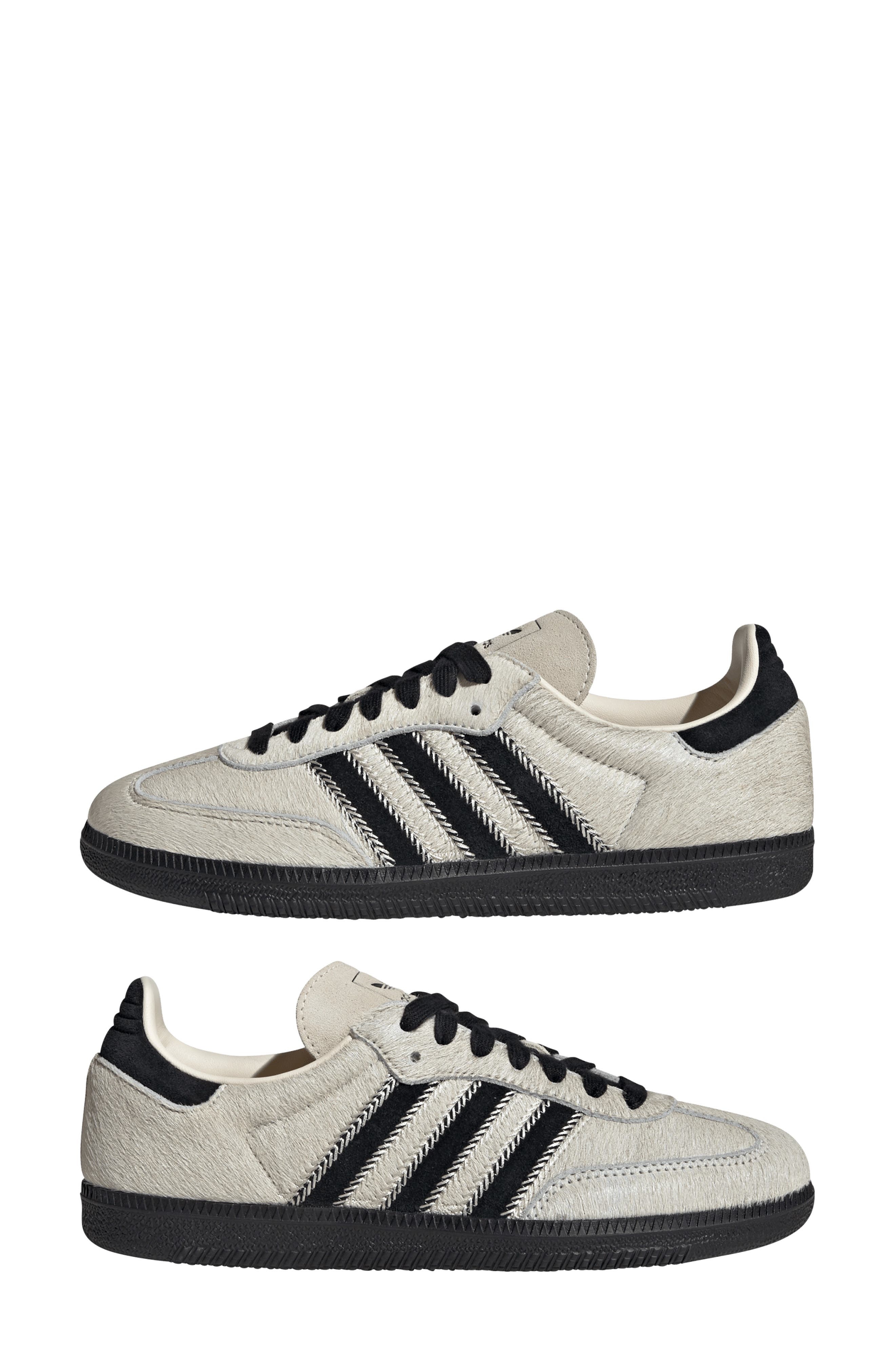 adidas Samba OG Sneaker in Wonder White/Black/Alumina at Nordstrom - 9