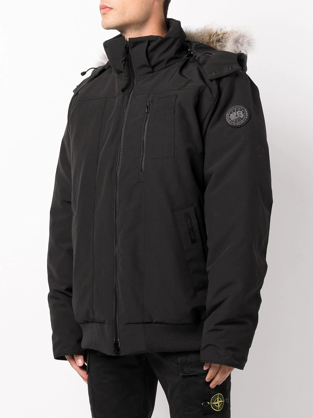 Black Label hooded parka jacket - 3