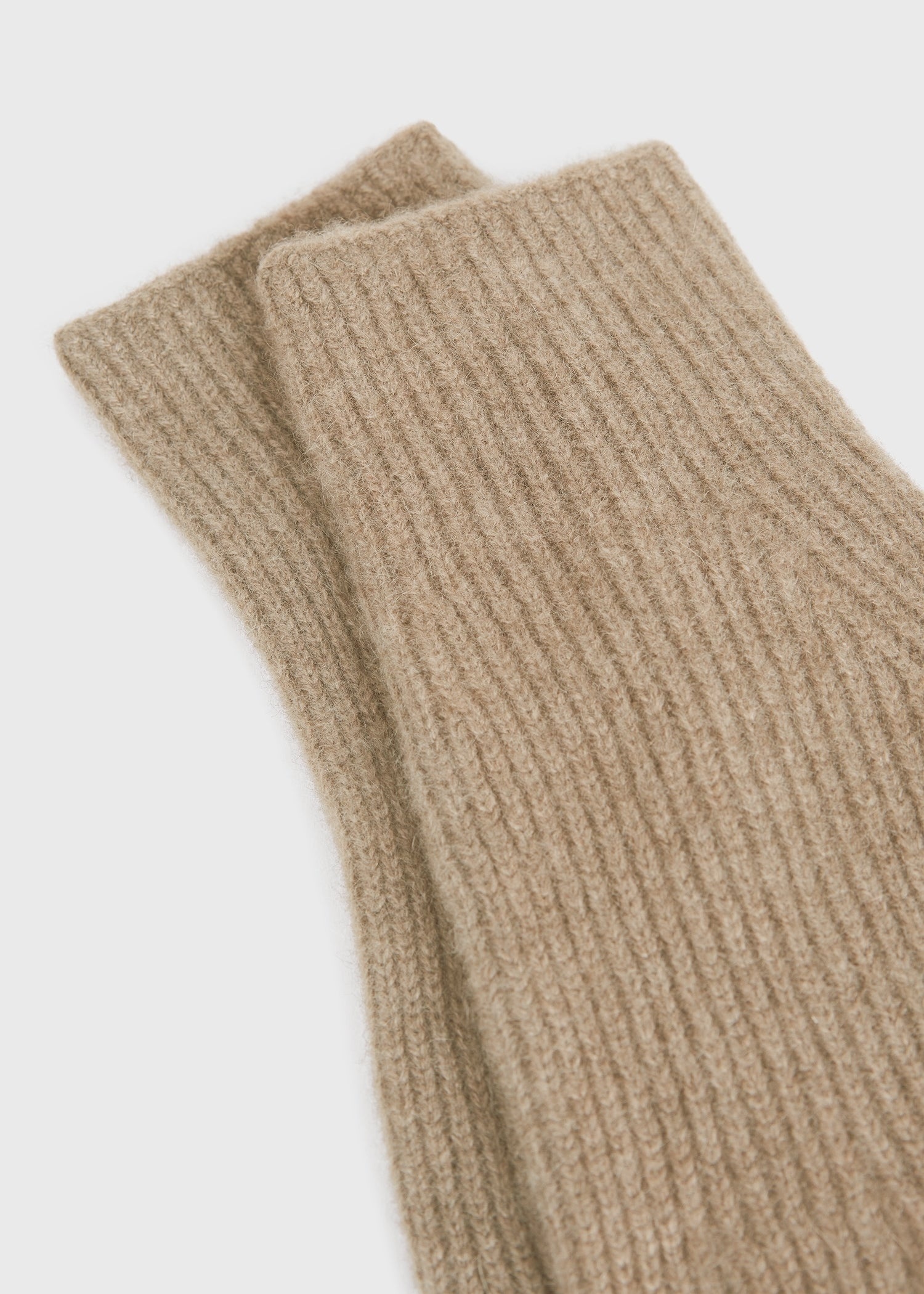 Cashmere gloves biscuit - 4