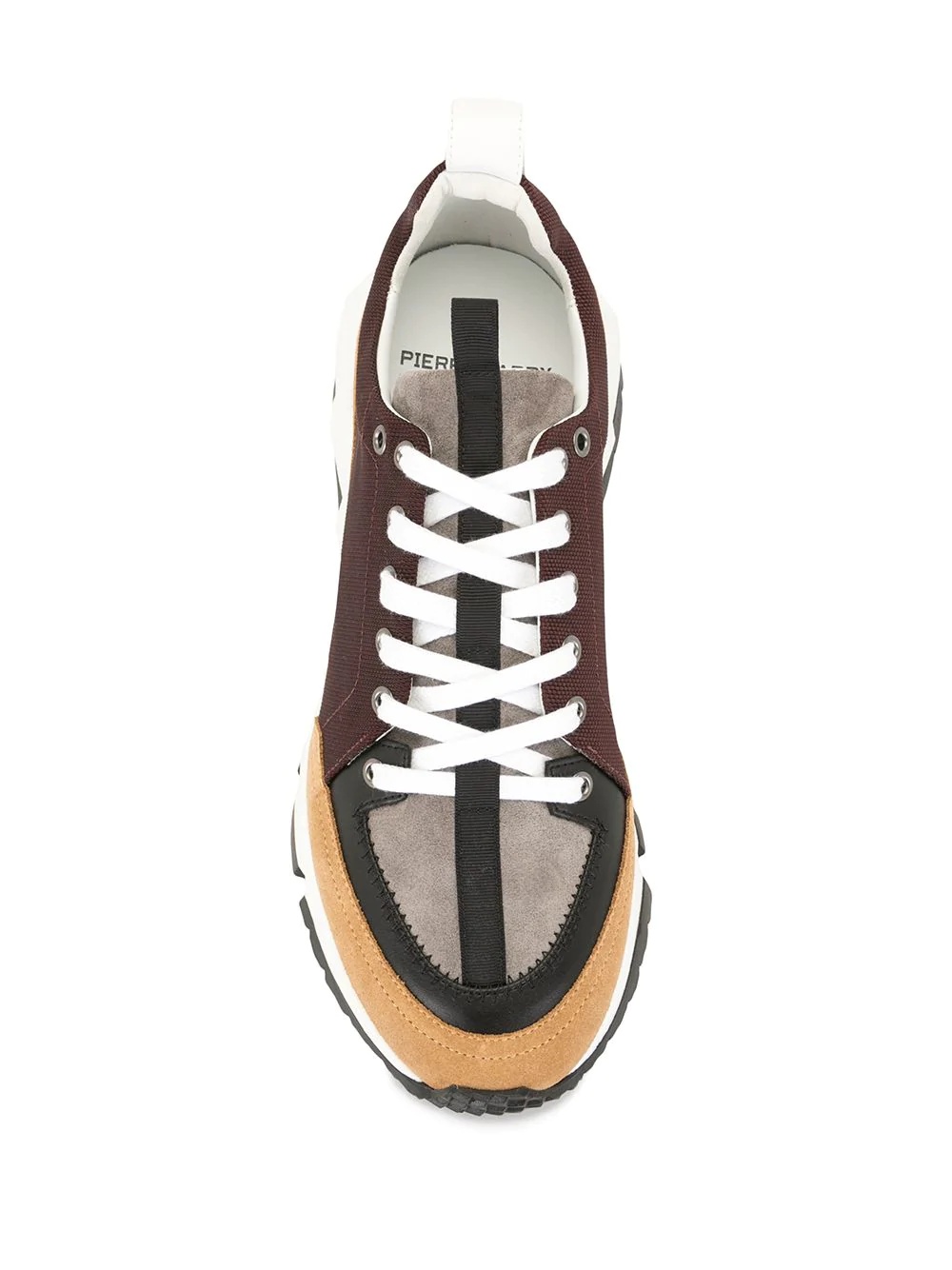 two-tone low top sneakers - 4