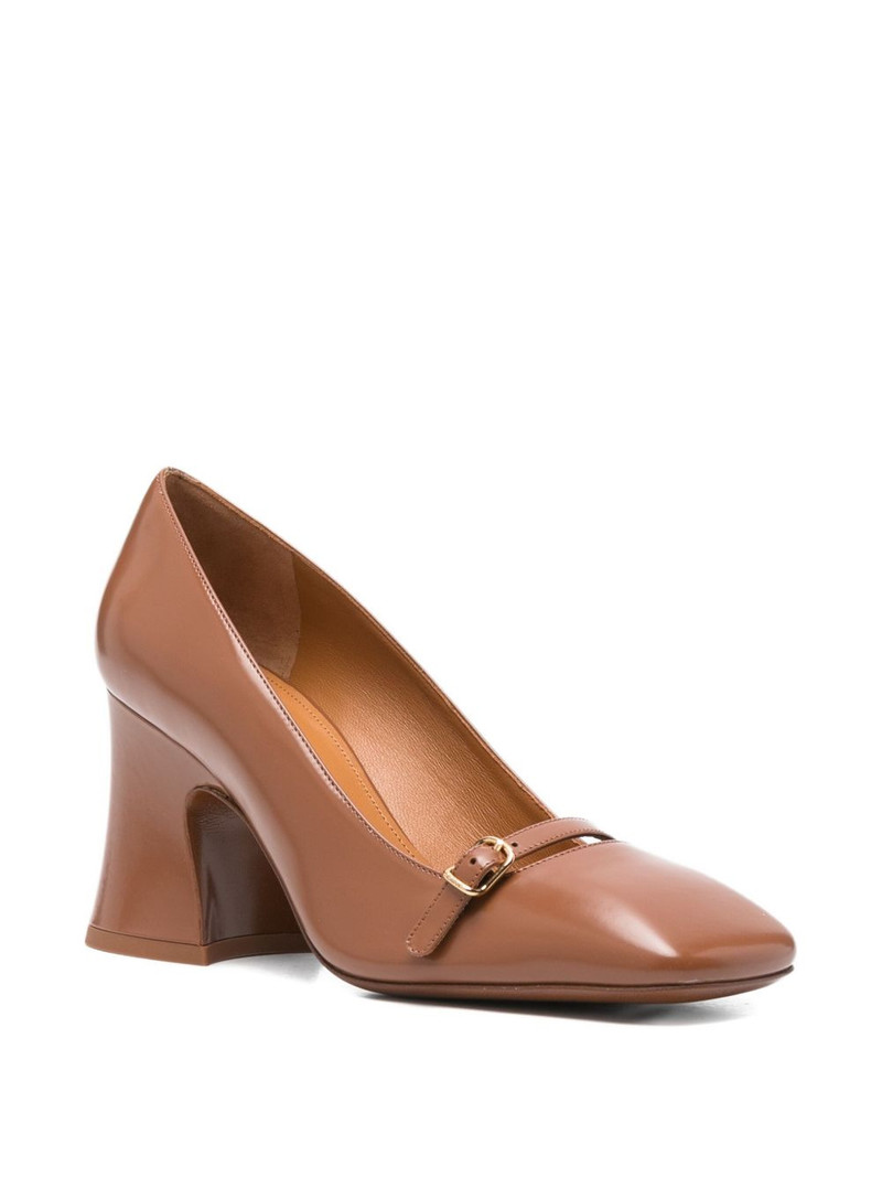 Chloé 75mm Janis buckle-detail flared pumps outlook