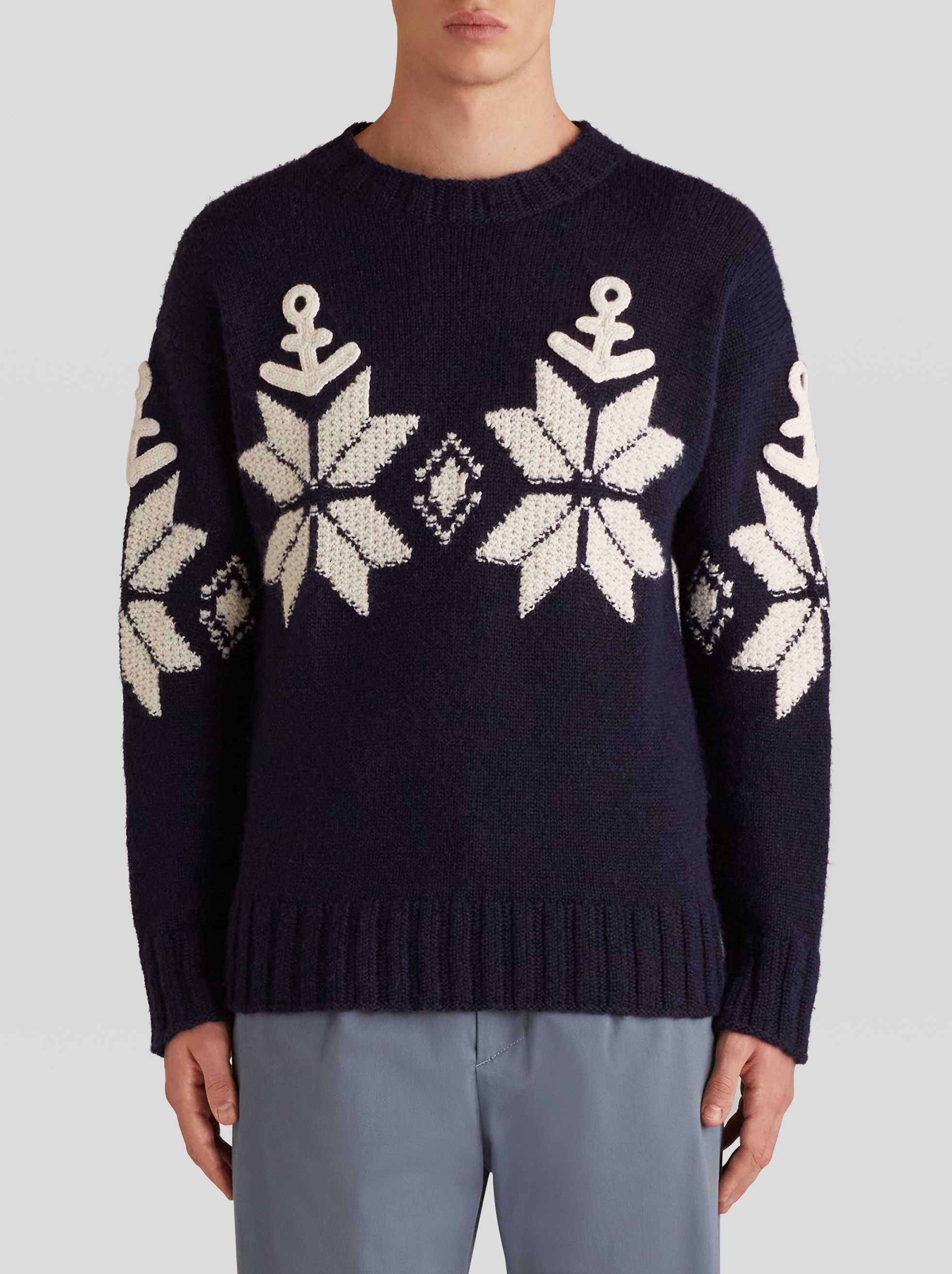 JUMPER WITH INTARSIA EMBROIDERY - 2