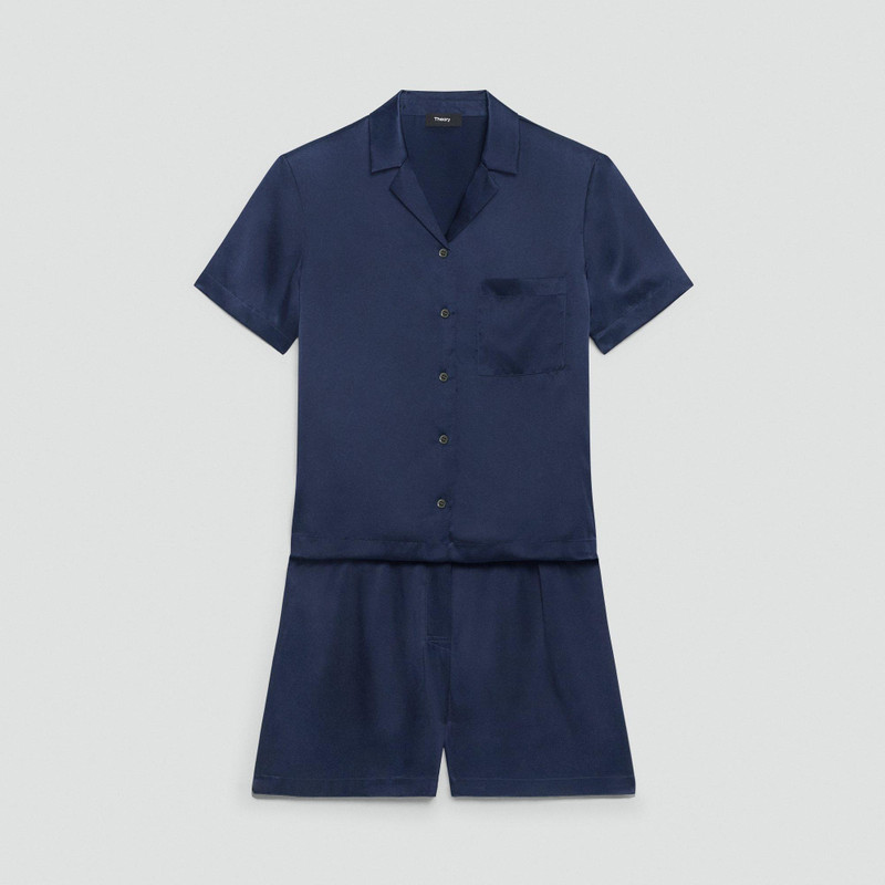 Short Pajama Set in Lounge Silk 1