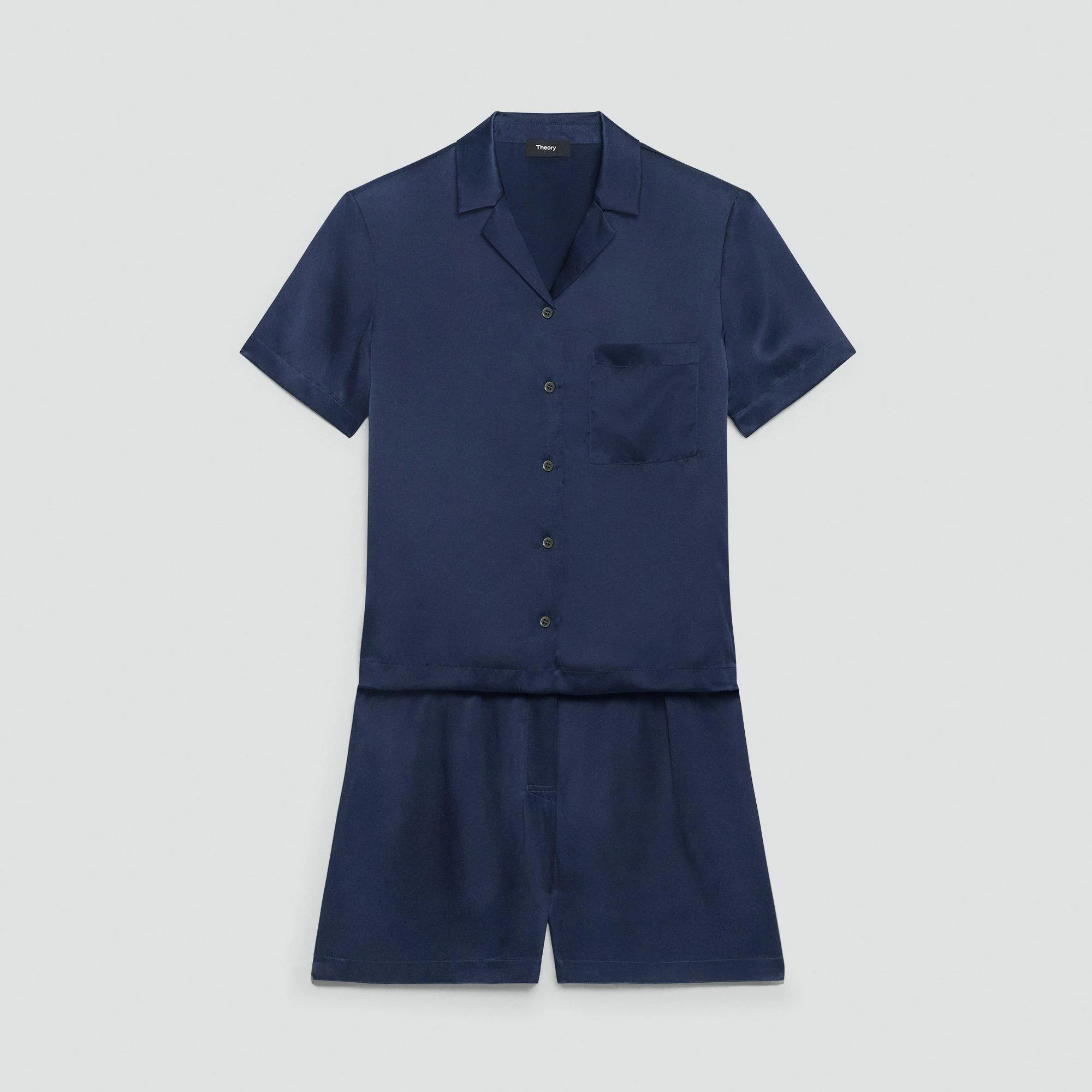 Short Pajama Set in Lounge Silk - 1