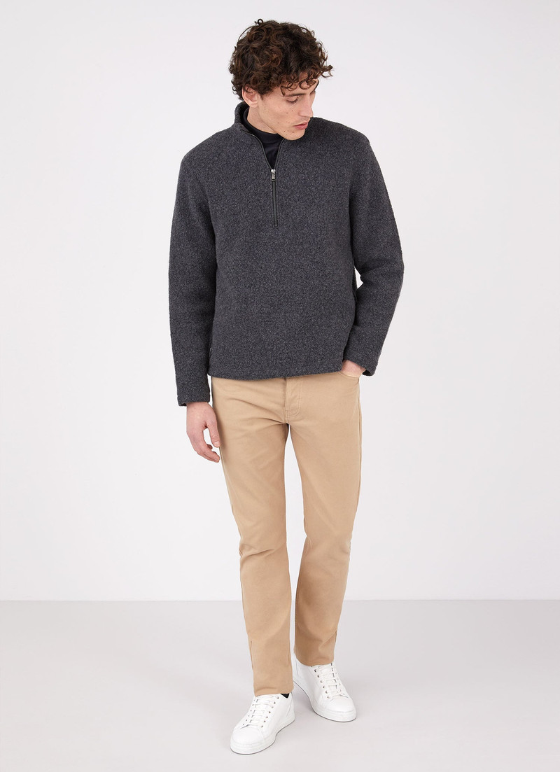 Sunspel Wool Fleece Zip Neck outlook