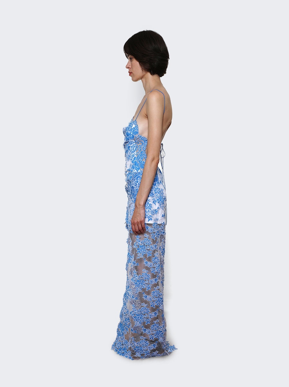 Floating Lace Cami Dress Boston Blue - 4