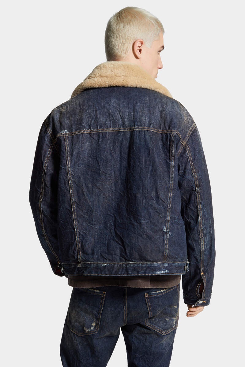 DENIM AVIATOR JACKET - 4