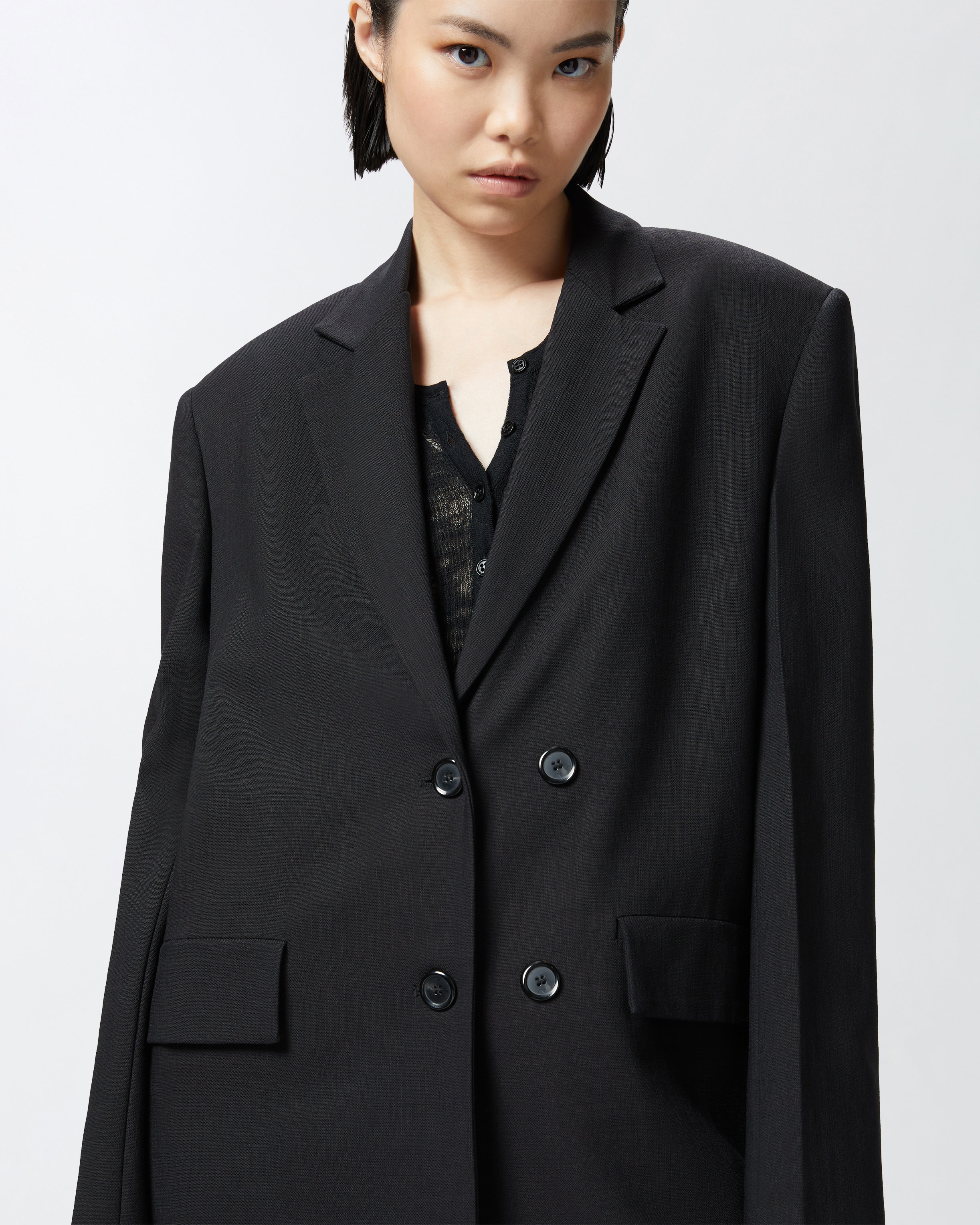 CANVAS BLAZER JACKET WITH BUTTONS - 5