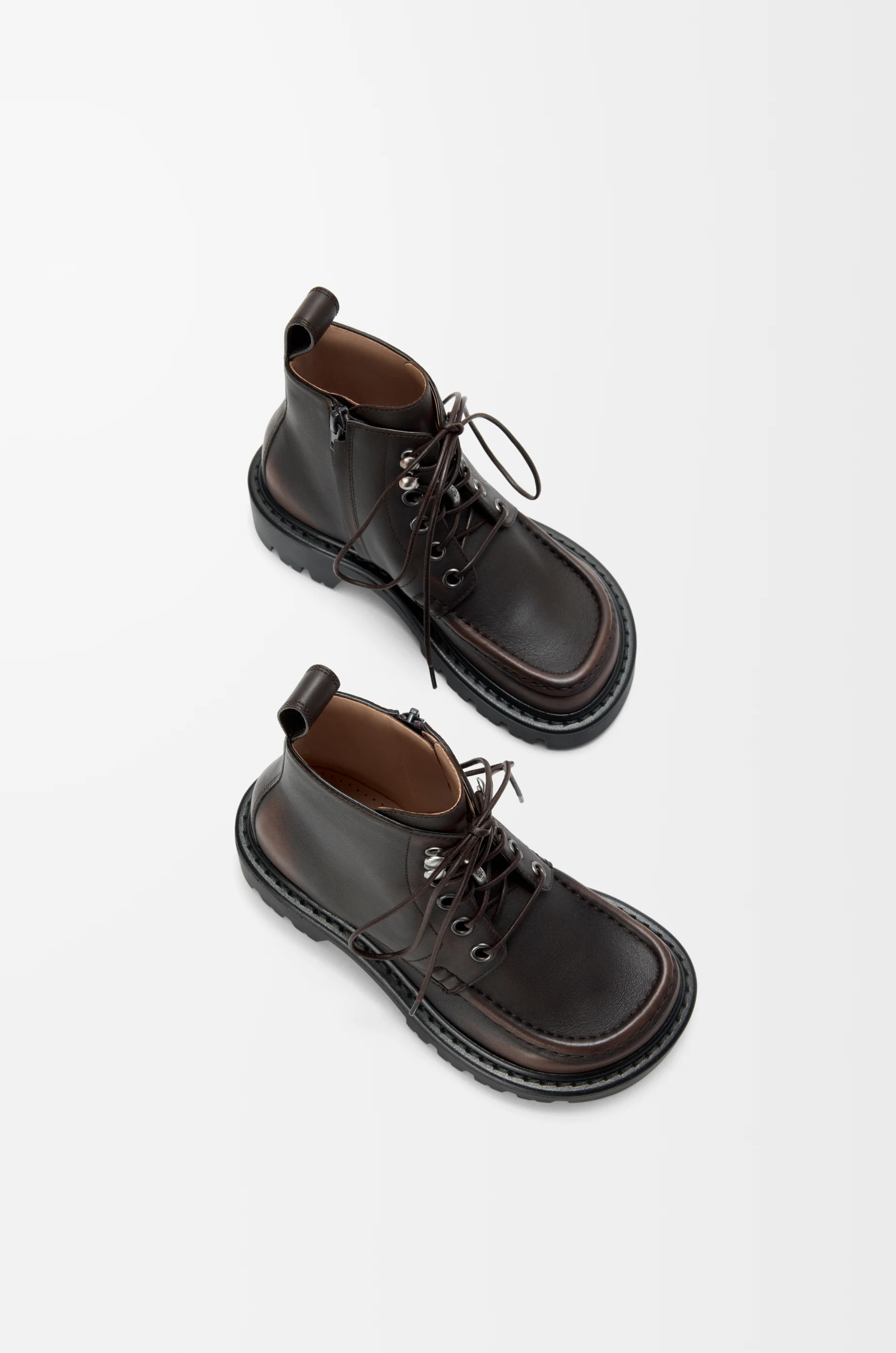 Sierra combat ankle boot in brushed-off calfskin - 3