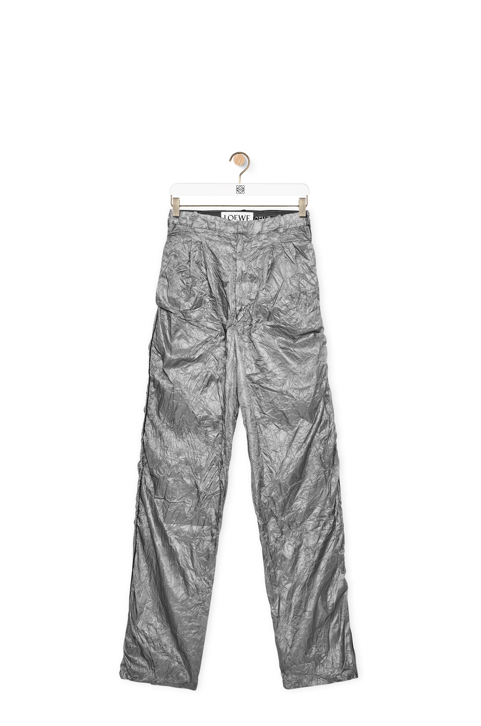 Crinkle trousers in polyester - 1