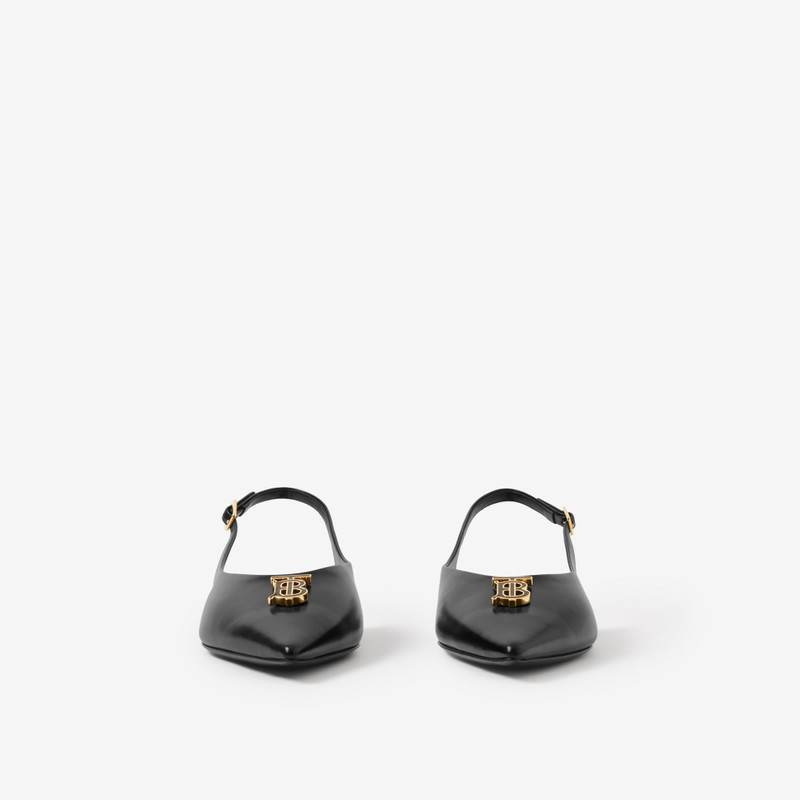 Burberry Monogram Motif Leather Slingback Point-toe Ballerinas outlook