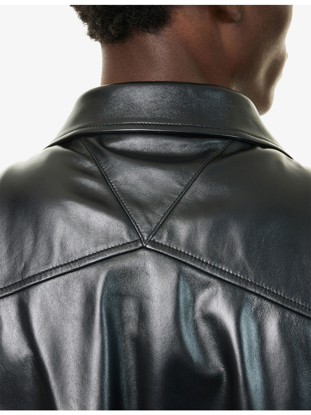 Blouson-Sleeve Regular-Fit Nappa-Leather Jacket - 8