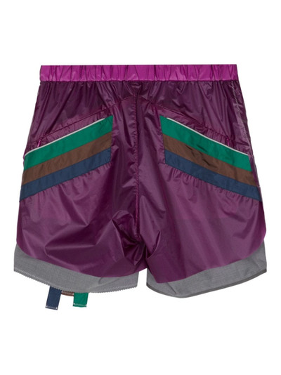 Kolor colour-block panelled shorts outlook