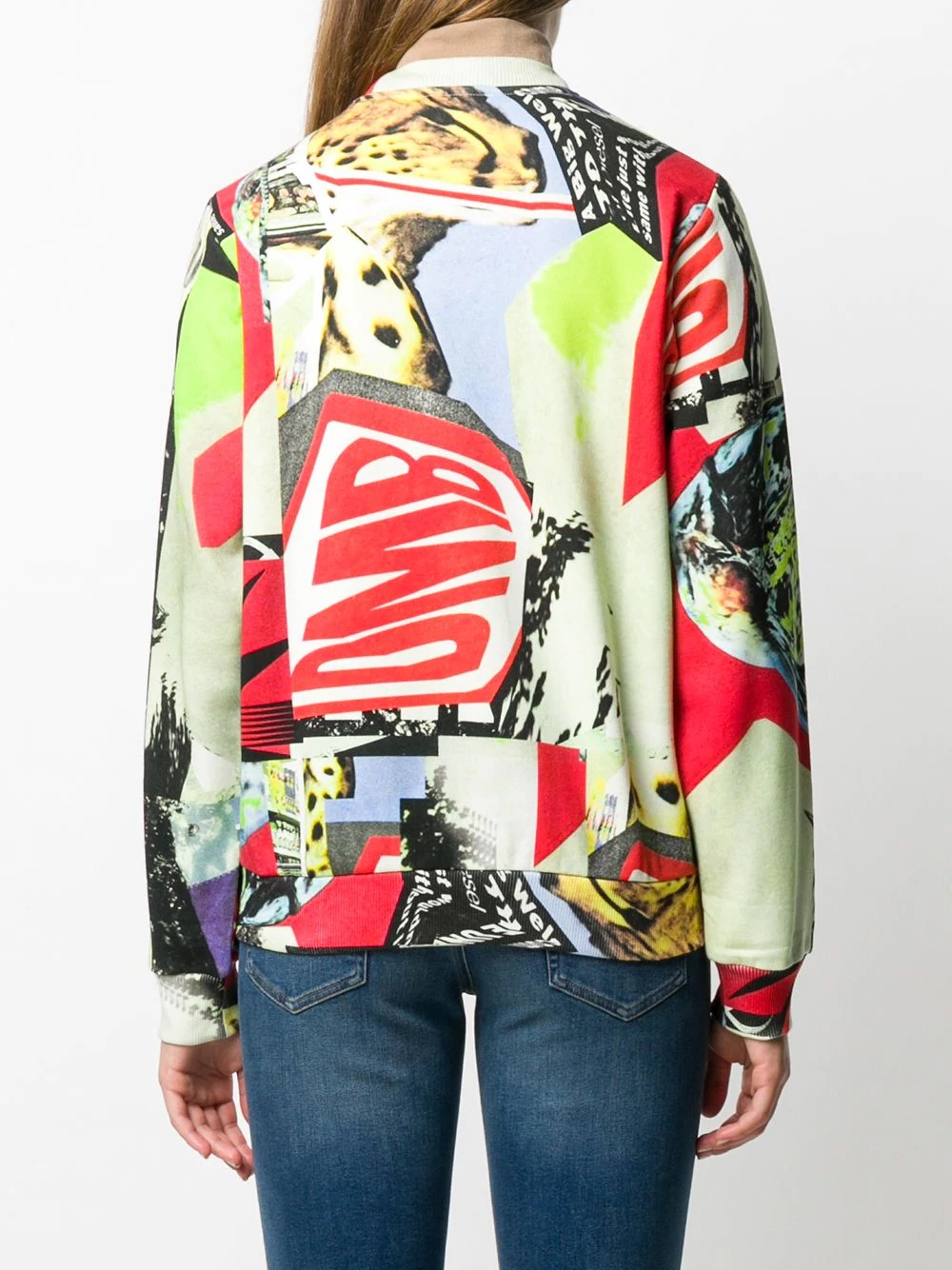 long-sleeved graphic print jumper - 4