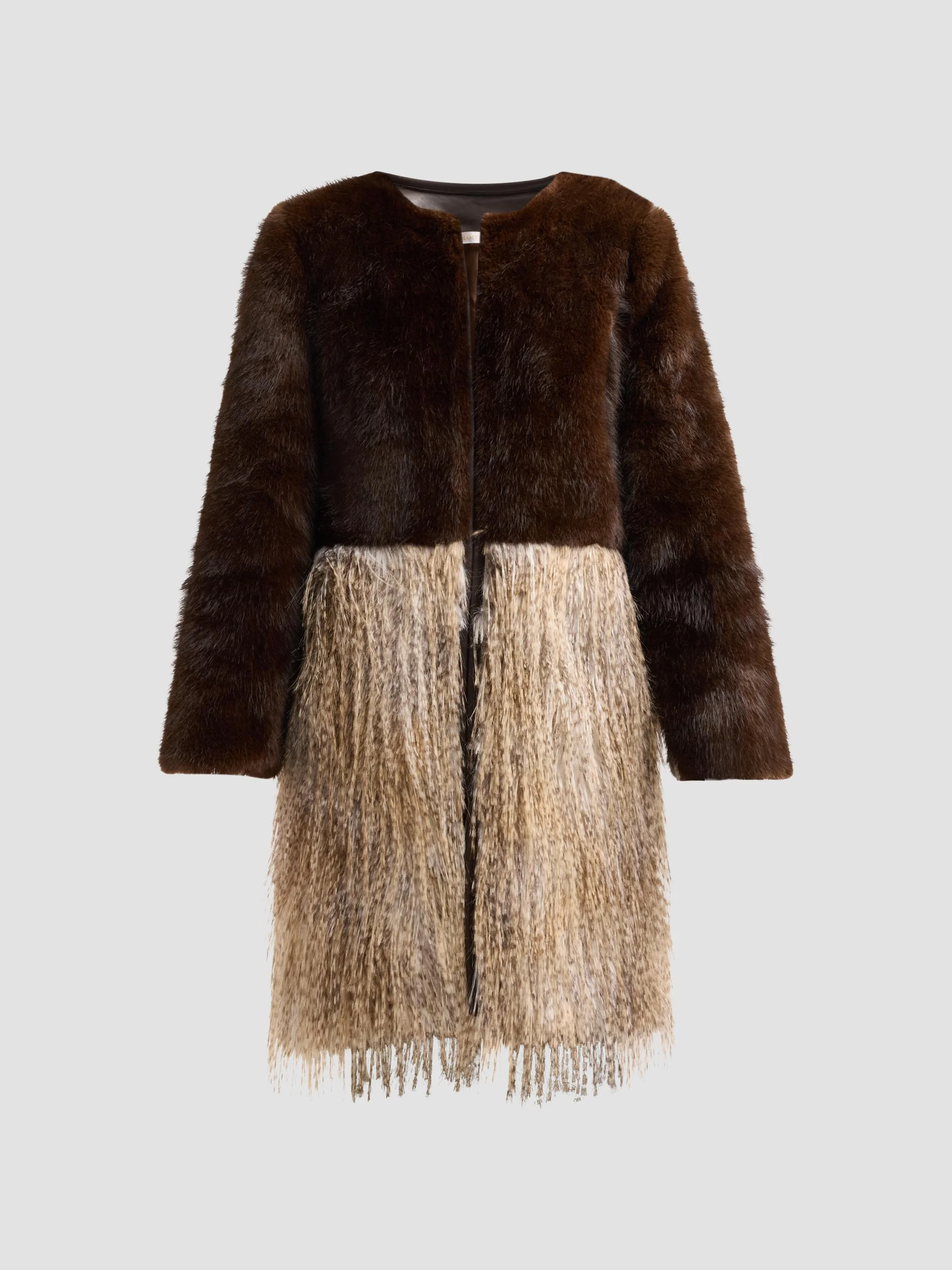 Women's Beverly Spliced Faux-Fur Jacket - Bone Faux Fur - 1
