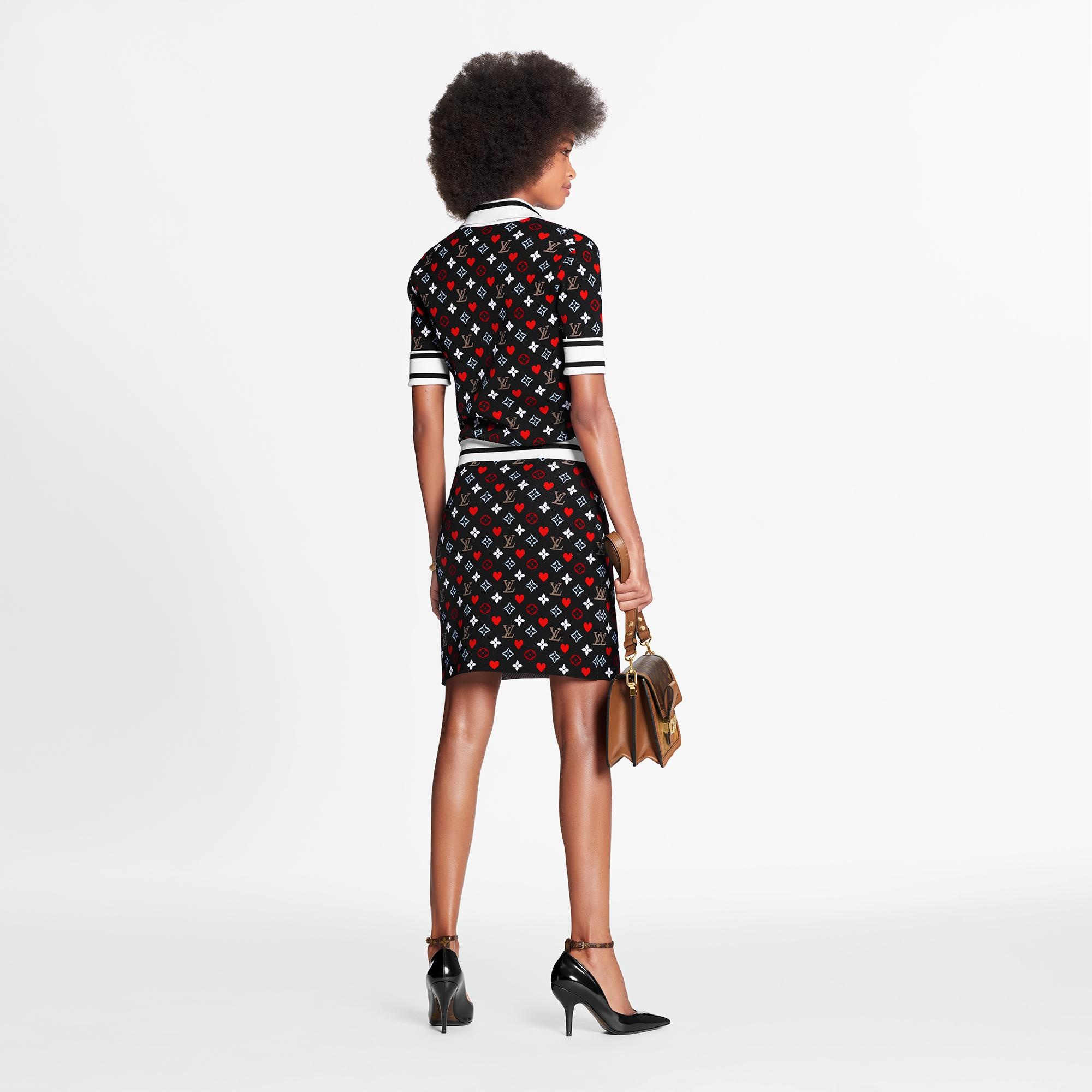 Louis Vuitton Game On Trompe L'Oeil Jacquard Knit Polo Dress