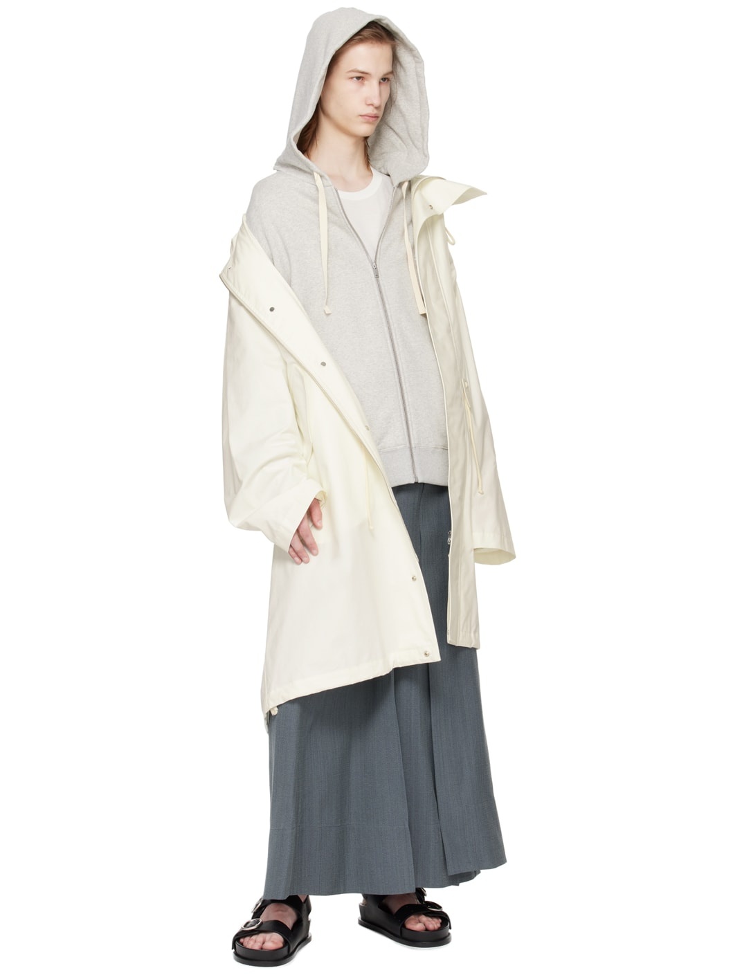 Off-White Drawstring Parka - 4